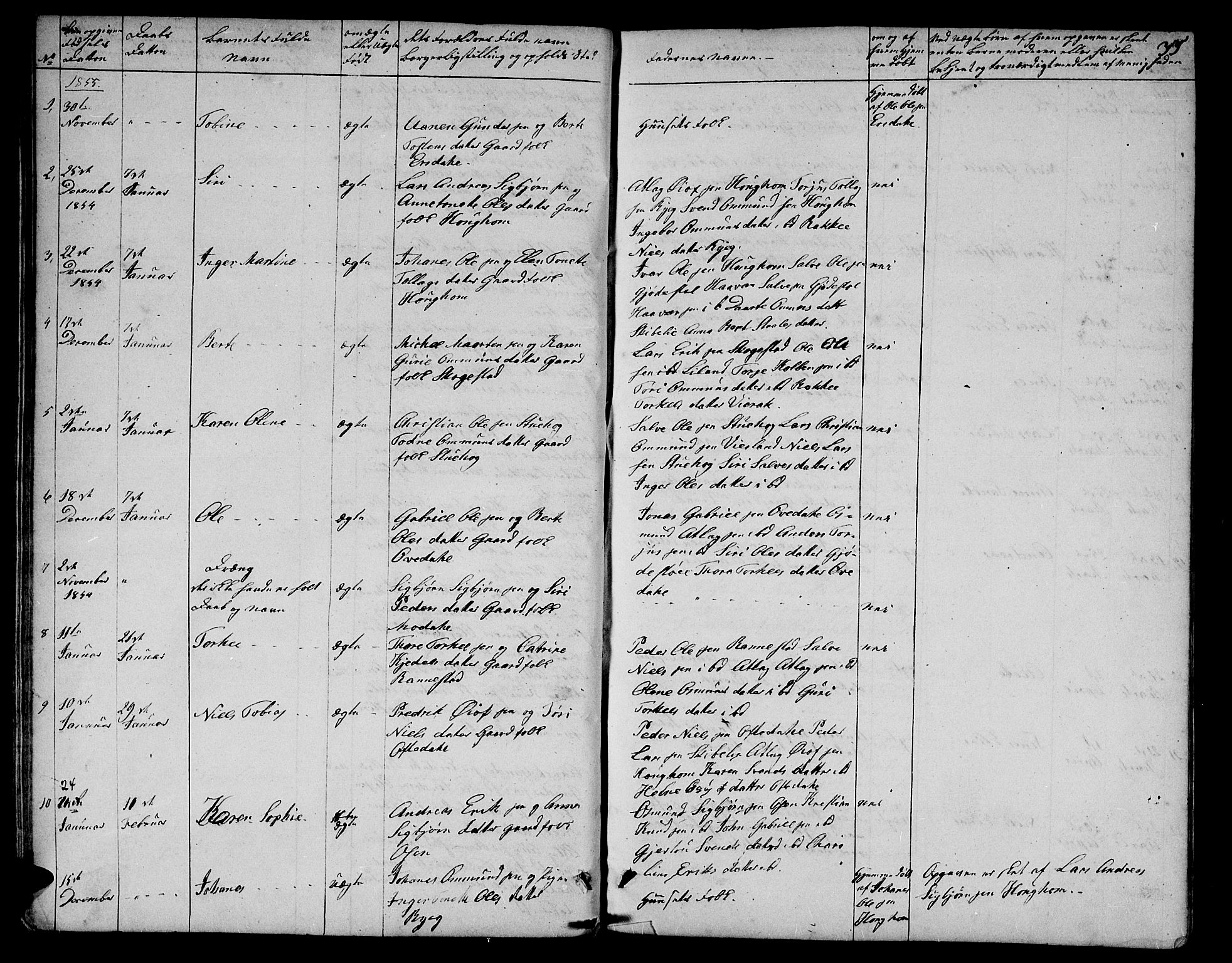 Bakke sokneprestkontor, AV/SAK-1111-0002/F/Fb/Fba/L0001: Klokkerbok nr. B 1, 1849-1879, s. 33