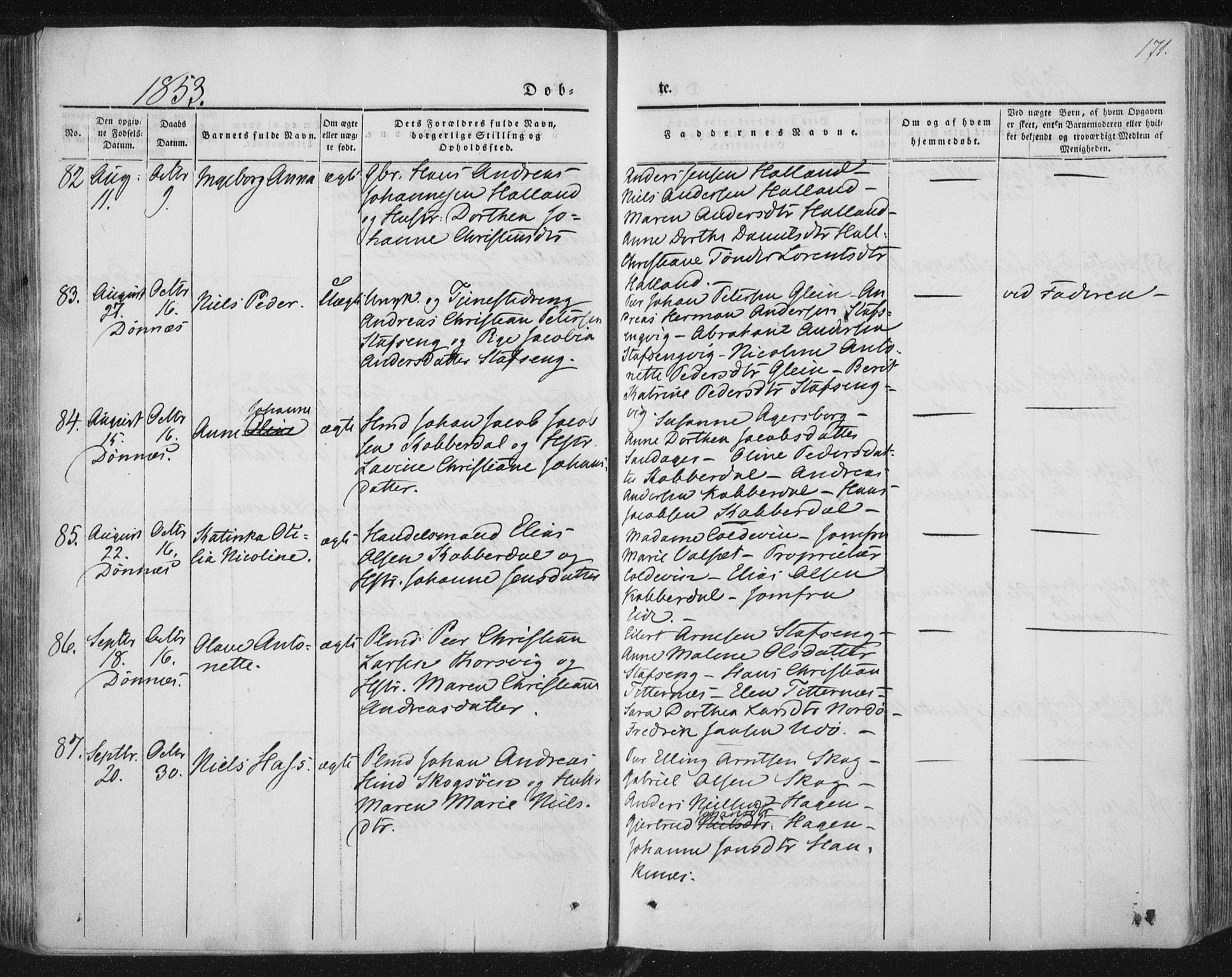 Ministerialprotokoller, klokkerbøker og fødselsregistre - Nordland, AV/SAT-A-1459/838/L0549: Ministerialbok nr. 838A07, 1840-1854, s. 171