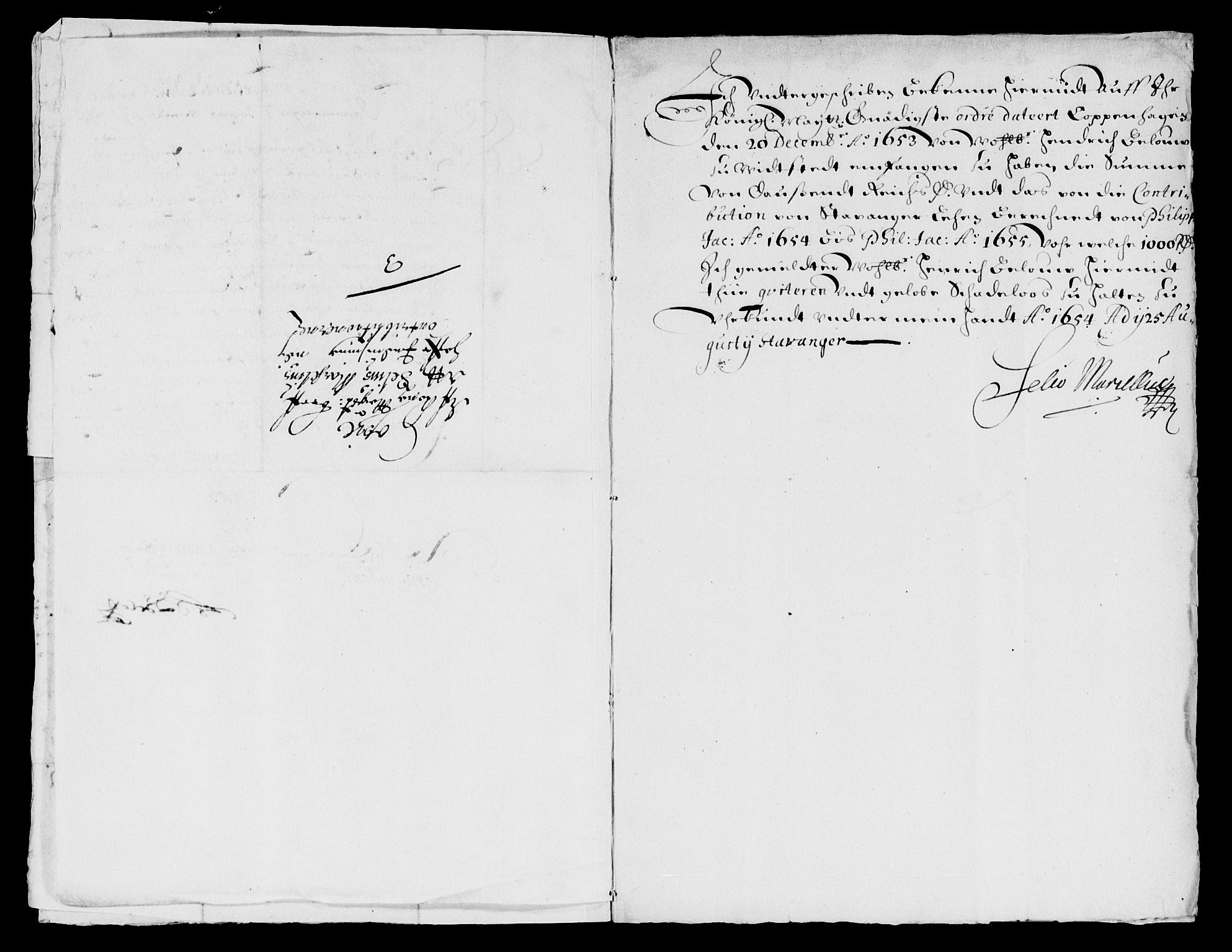 Rentekammeret inntil 1814, Reviderte regnskaper, Lensregnskaper, AV/RA-EA-5023/R/Rb/Rbs/L0036: Stavanger len, 1653-1658