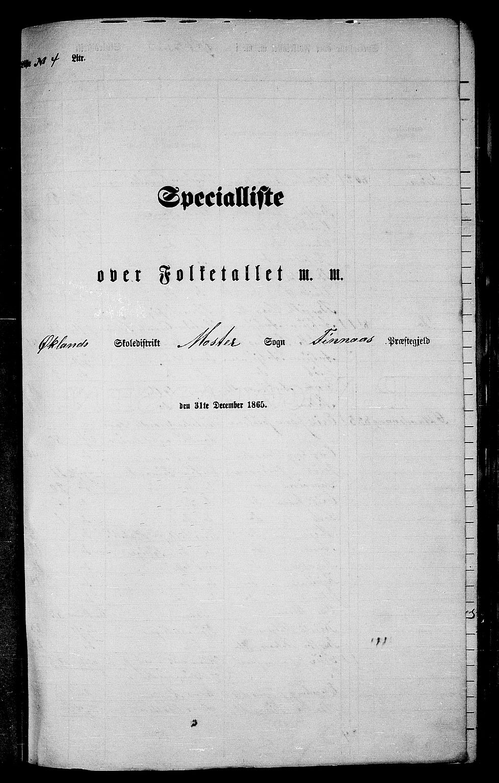 RA, Folketelling 1865 for 1218P Finnås prestegjeld, 1865, s. 55