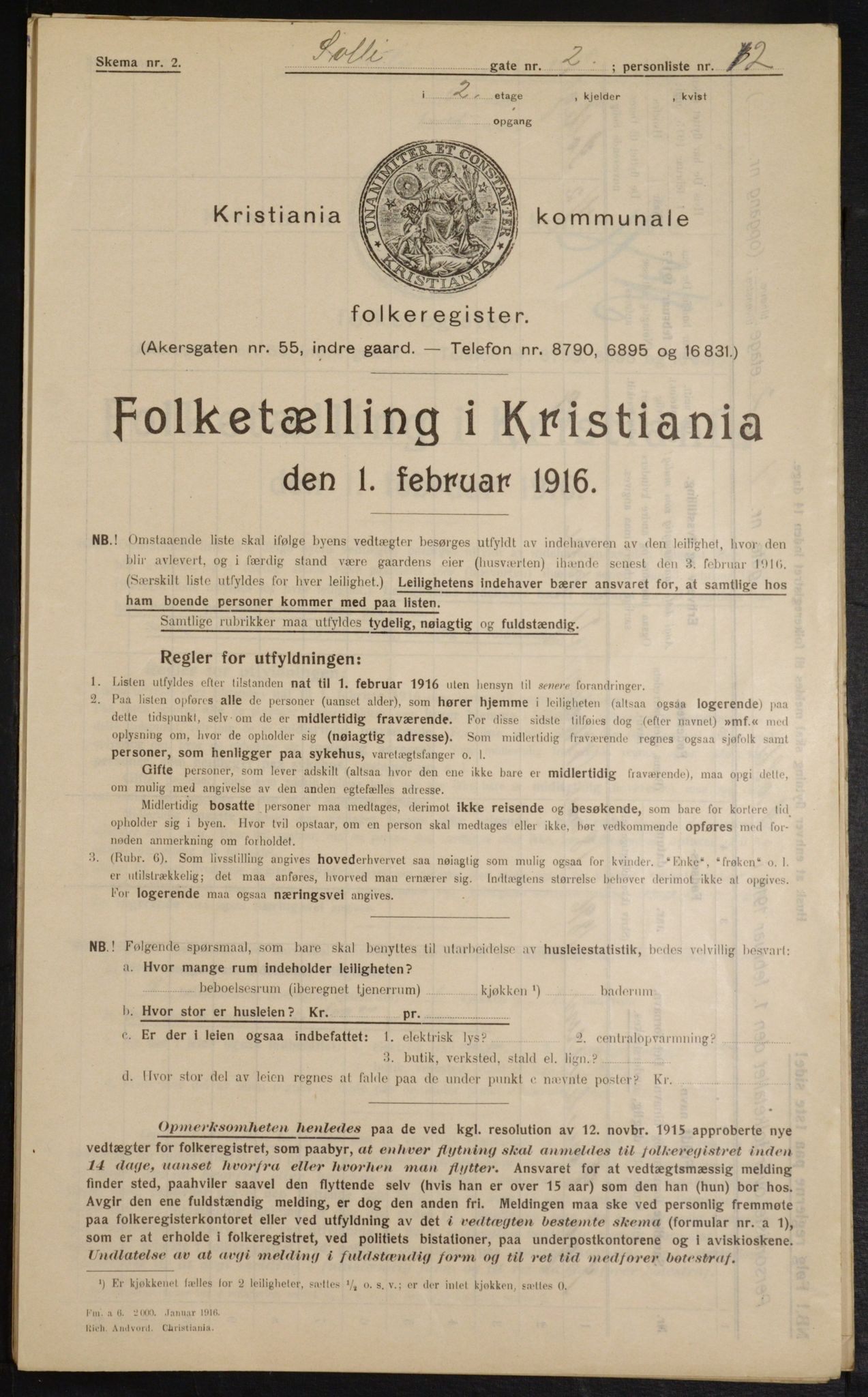 OBA, Kommunal folketelling 1.2.1916 for Kristiania, 1916, s. 102137