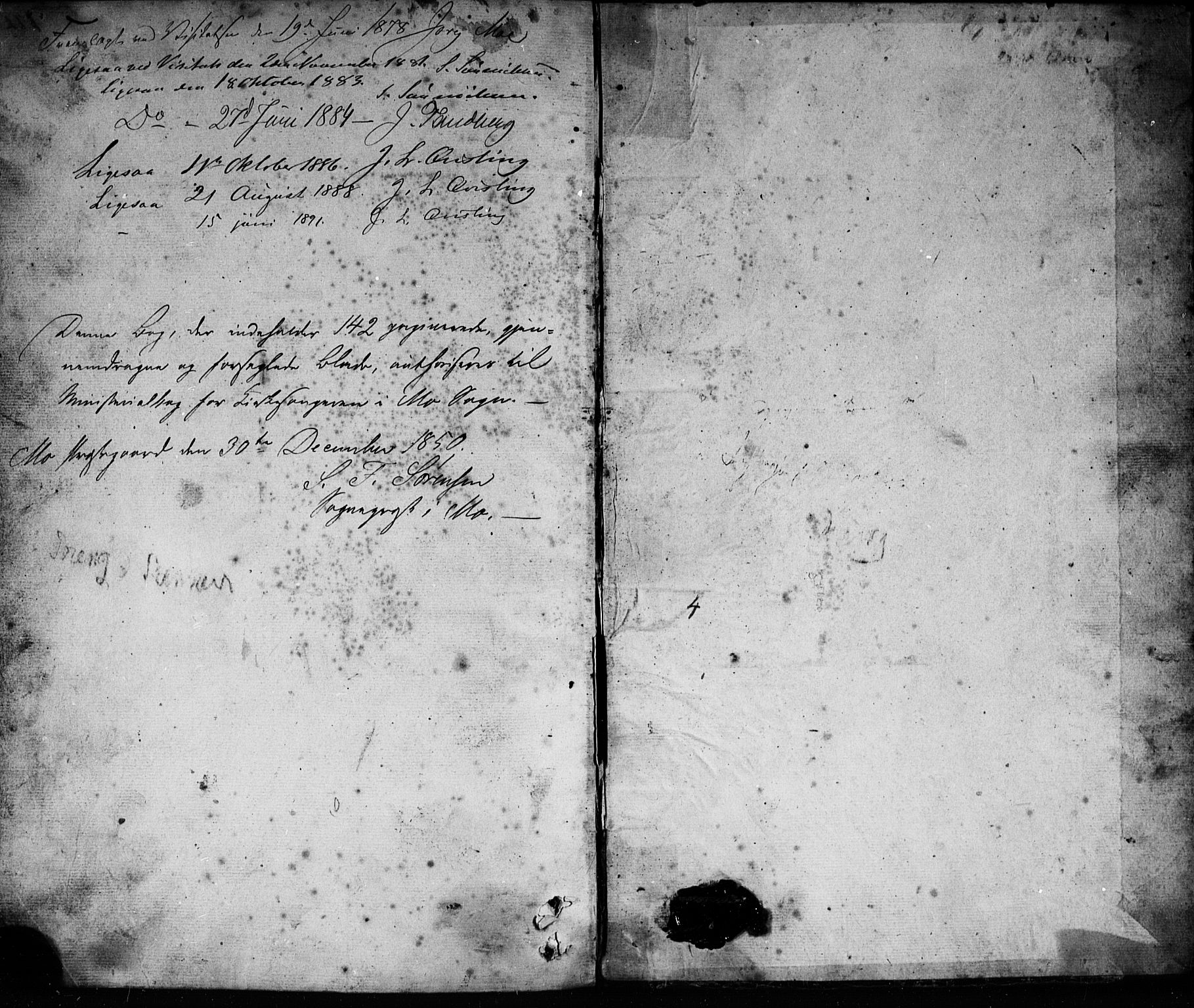 Mo kirkebøker, AV/SAKO-A-286/G/Ga/L0001: Klokkerbok nr. I 1, 1851-1891