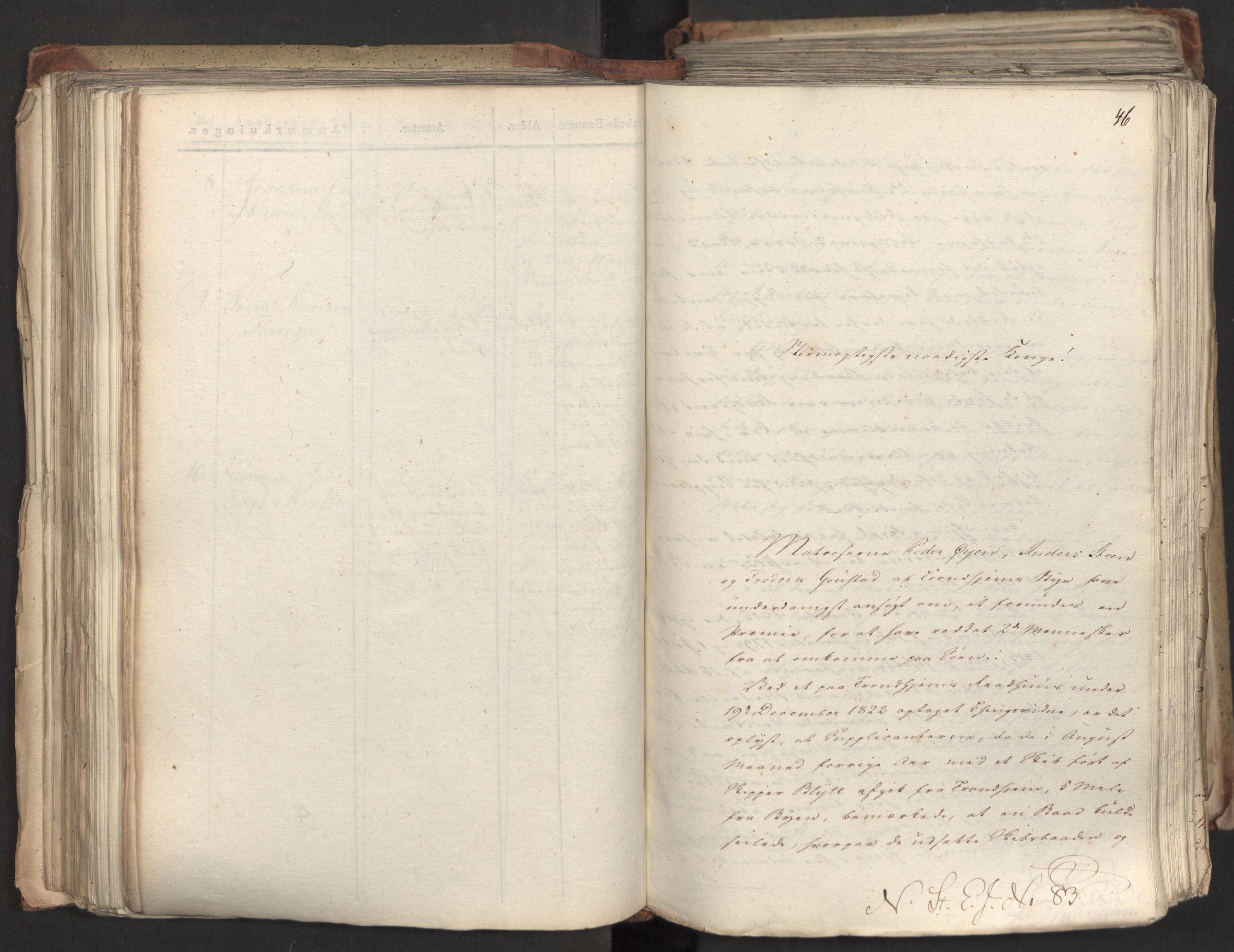 Statsrådsavdelingen i Stockholm, RA/S-1003/D/Da/L0033: Regjeringsinnstillinger nr. 1-274, 1823, s. 225