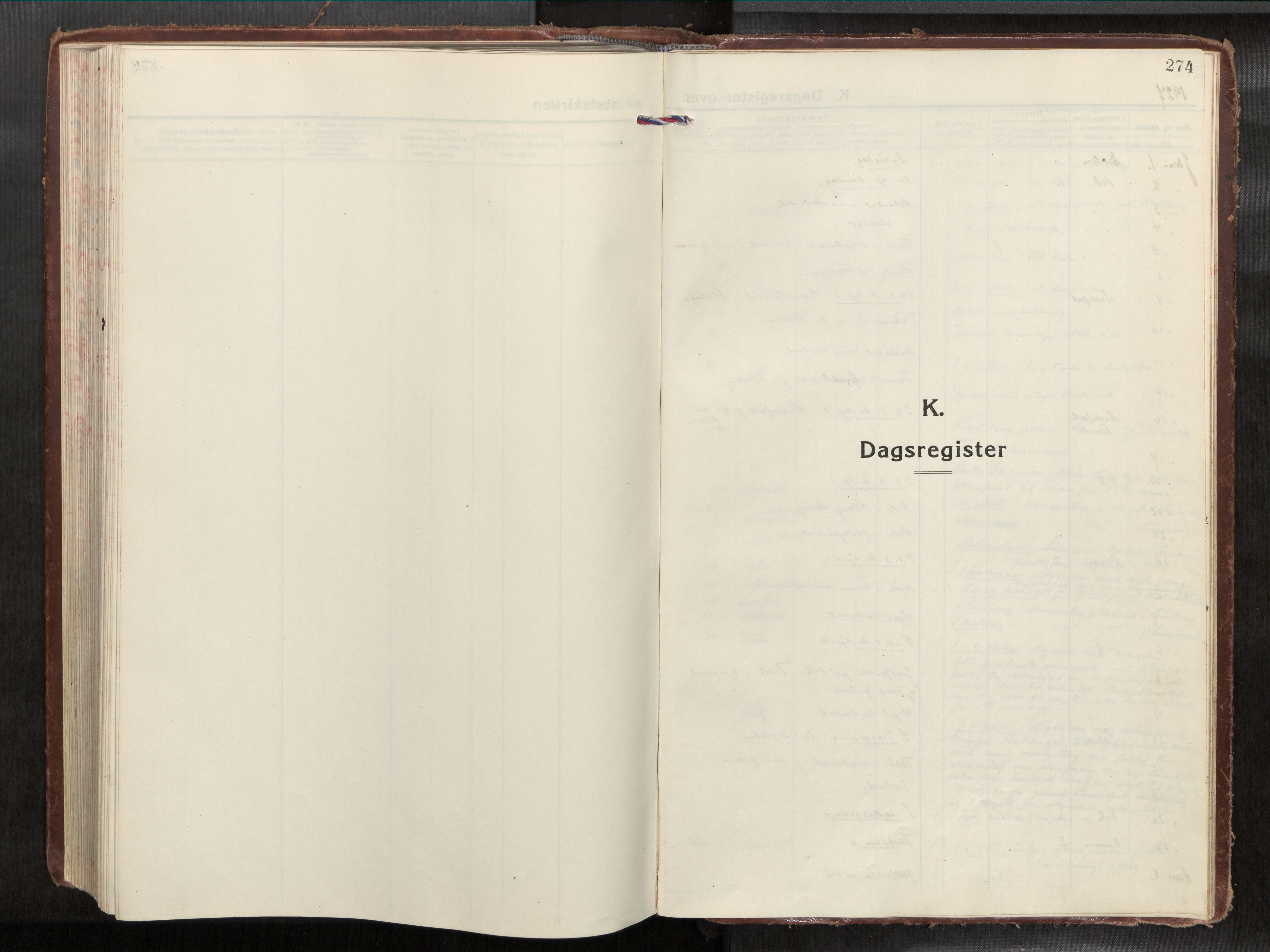 Ministerialprotokoller, klokkerbøker og fødselsregistre - Nord-Trøndelag, SAT/A-1458/774/L0629a: Ministerialbok nr. 774A04, 1927-1945, s. 274
