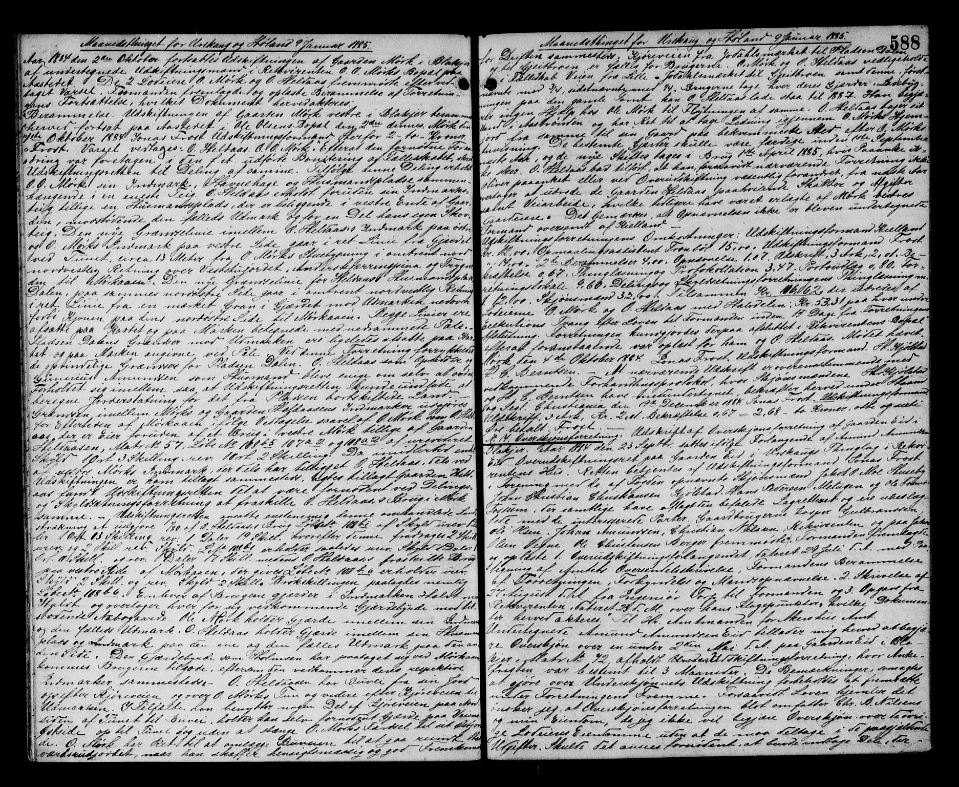 Nedre Romerike sorenskriveri, SAO/A-10469/G/Gb/Gba/L0030: Pantebok nr. 23, 1880-1885, s. 588