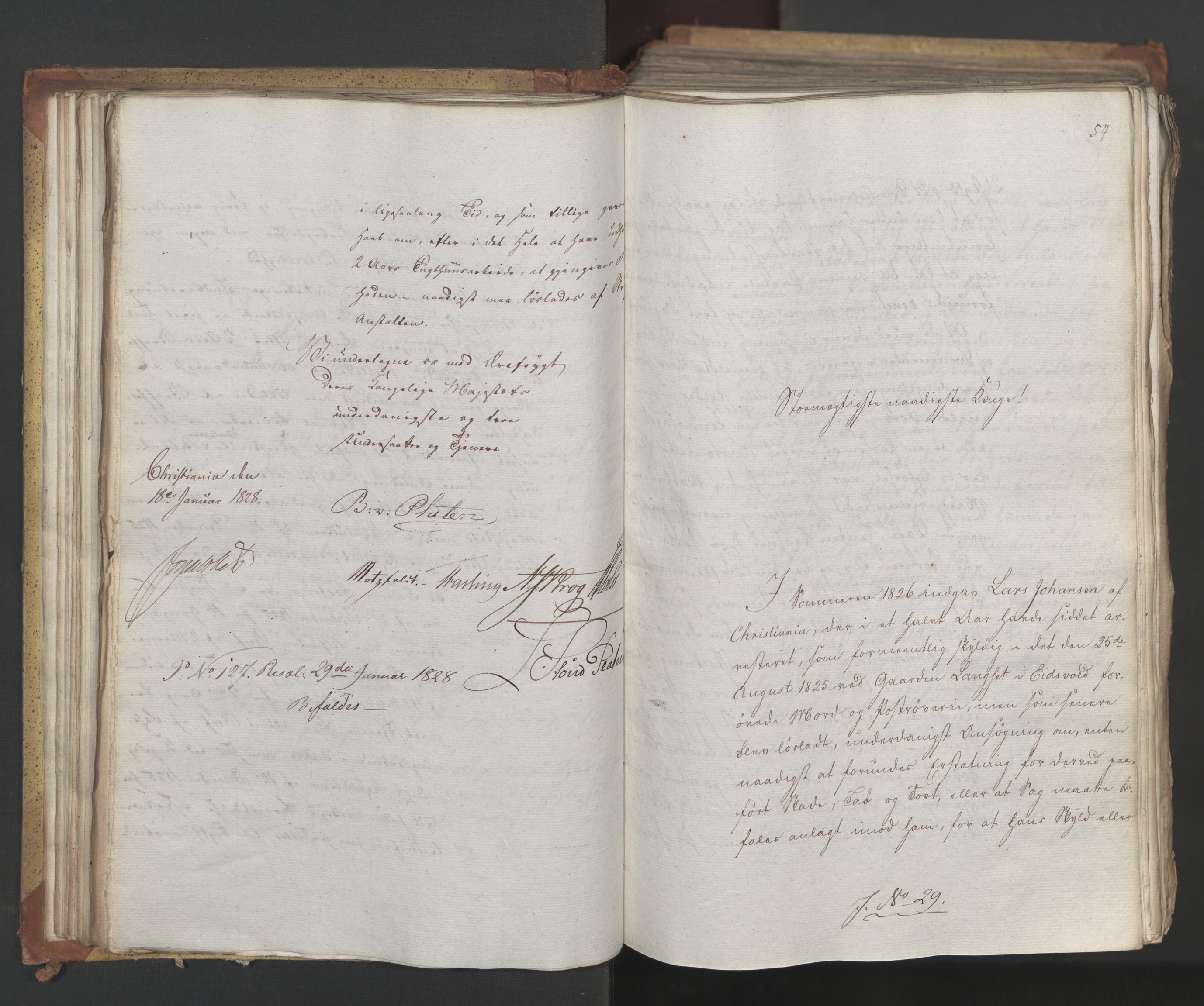 Statsrådsavdelingen i Stockholm, AV/RA-S-1003/D/Da/L0054: Regjeringsinnstillinger nr. 1-230, 1828, s. 91
