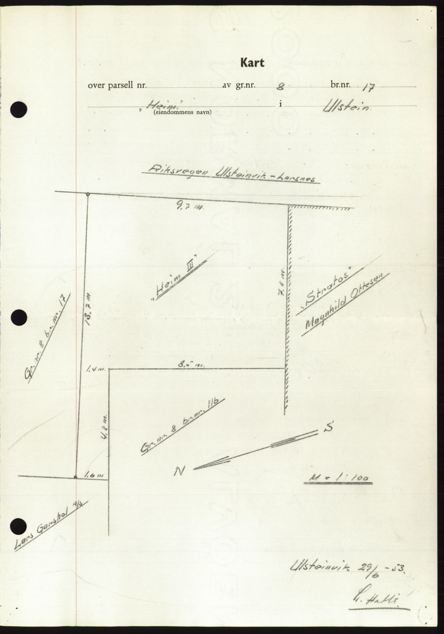 Søre Sunnmøre sorenskriveri, AV/SAT-A-4122/1/2/2C/L0095: Pantebok nr. 21A, 1953-1953, Dagboknr: 1803/1953