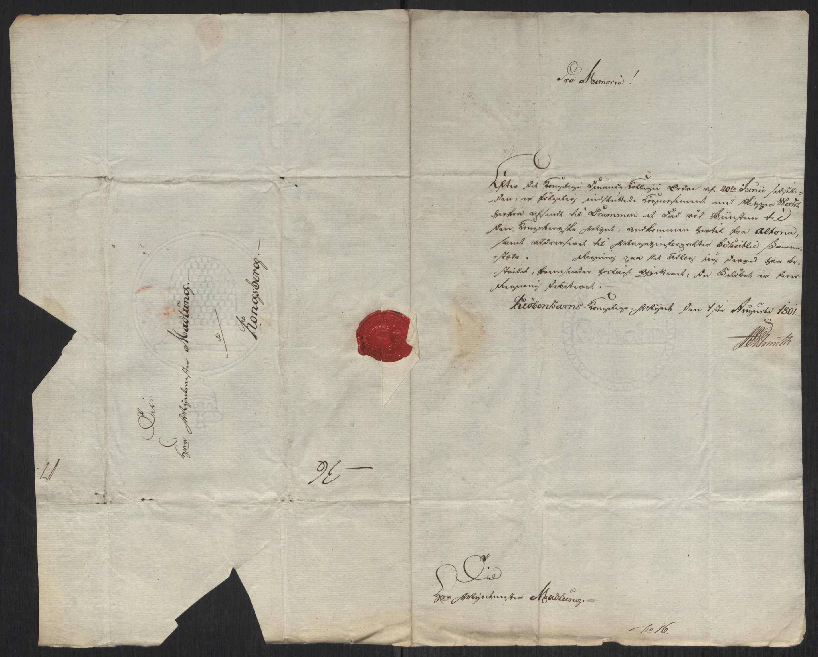 Rentekammeret inntil 1814, Realistisk ordnet avdeling, AV/RA-EA-4070/Oa/L0008: [Y6]: Embetsbrev til myntmesteren på Kongsberg (1797-1806 og 1808-1813), 1797-1813, s. 113