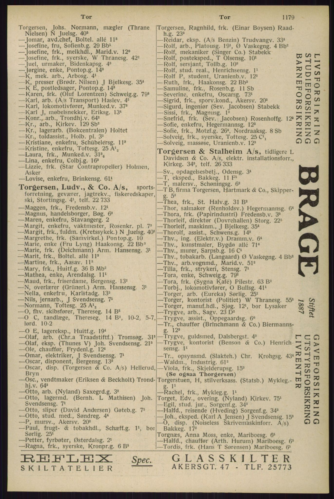 Kristiania/Oslo adressebok, PUBL/-, 1929, s. 1179