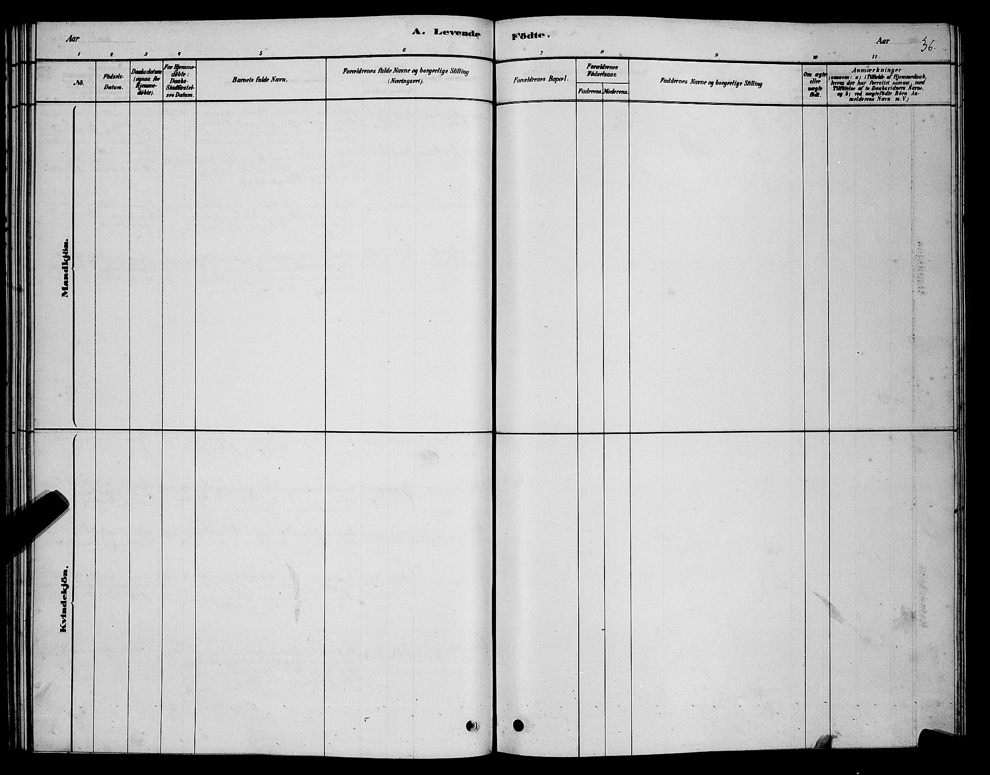 Tana sokneprestkontor, SATØ/S-1334/H/Hb/L0005klokker: Klokkerbok nr. 5, 1878-1891, s. 36