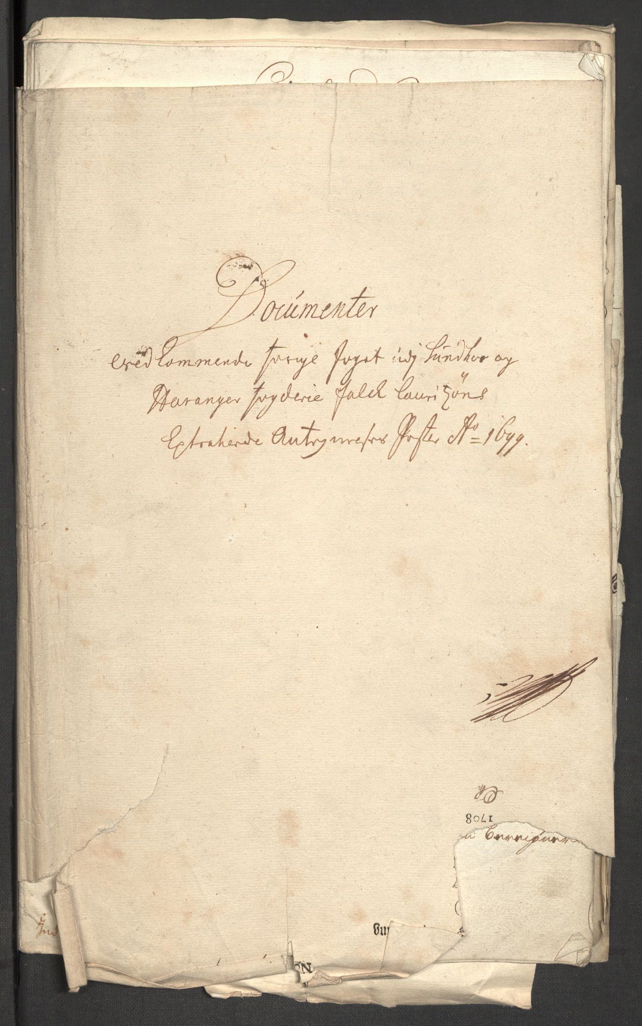 Rentekammeret inntil 1814, Reviderte regnskaper, Fogderegnskap, RA/EA-4092/R48/L2978: Fogderegnskap Sunnhordland og Hardanger, 1699, s. 576