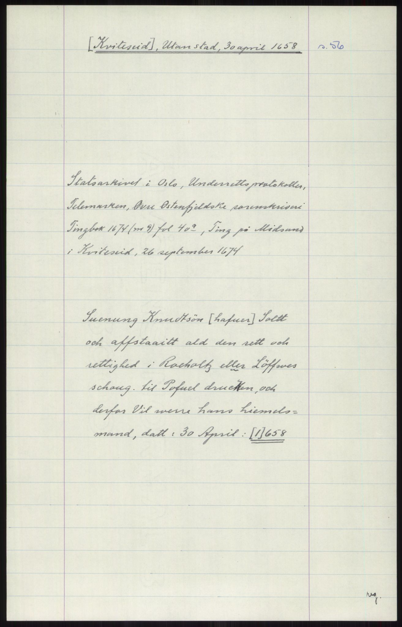Samlinger til kildeutgivelse, Diplomavskriftsamlingen, AV/RA-EA-4053/H/Ha, s. 2447