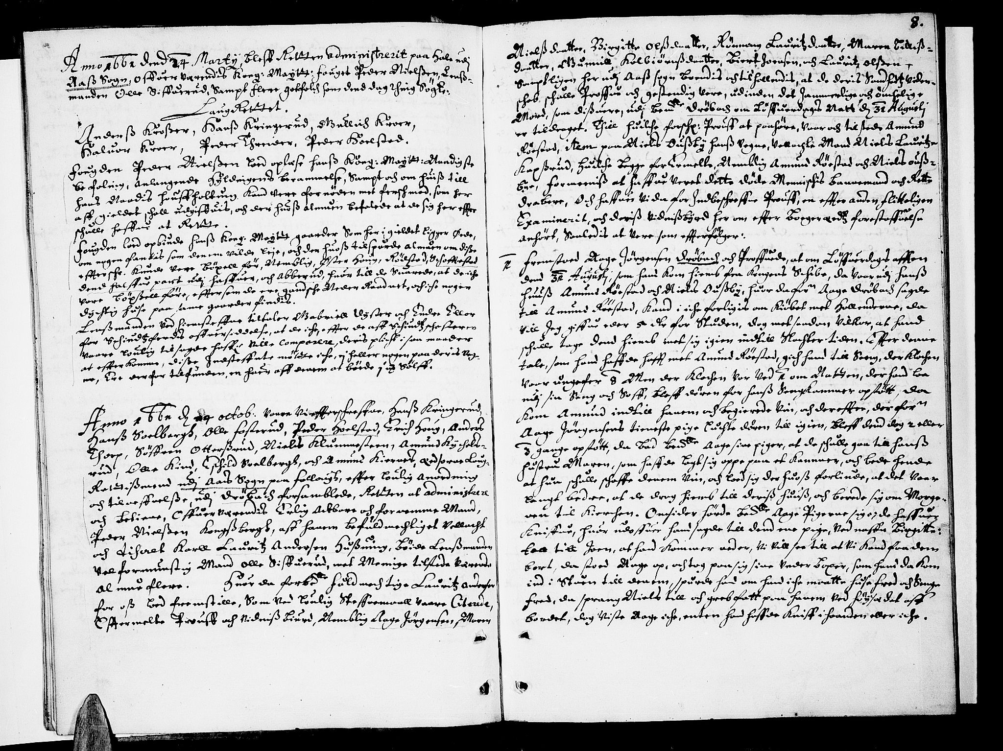 Follo sorenskriveri, AV/SAO-A-10274/F/Fb/Fba/L0002: Tingbok, 1660-1661, s. 7b-8a