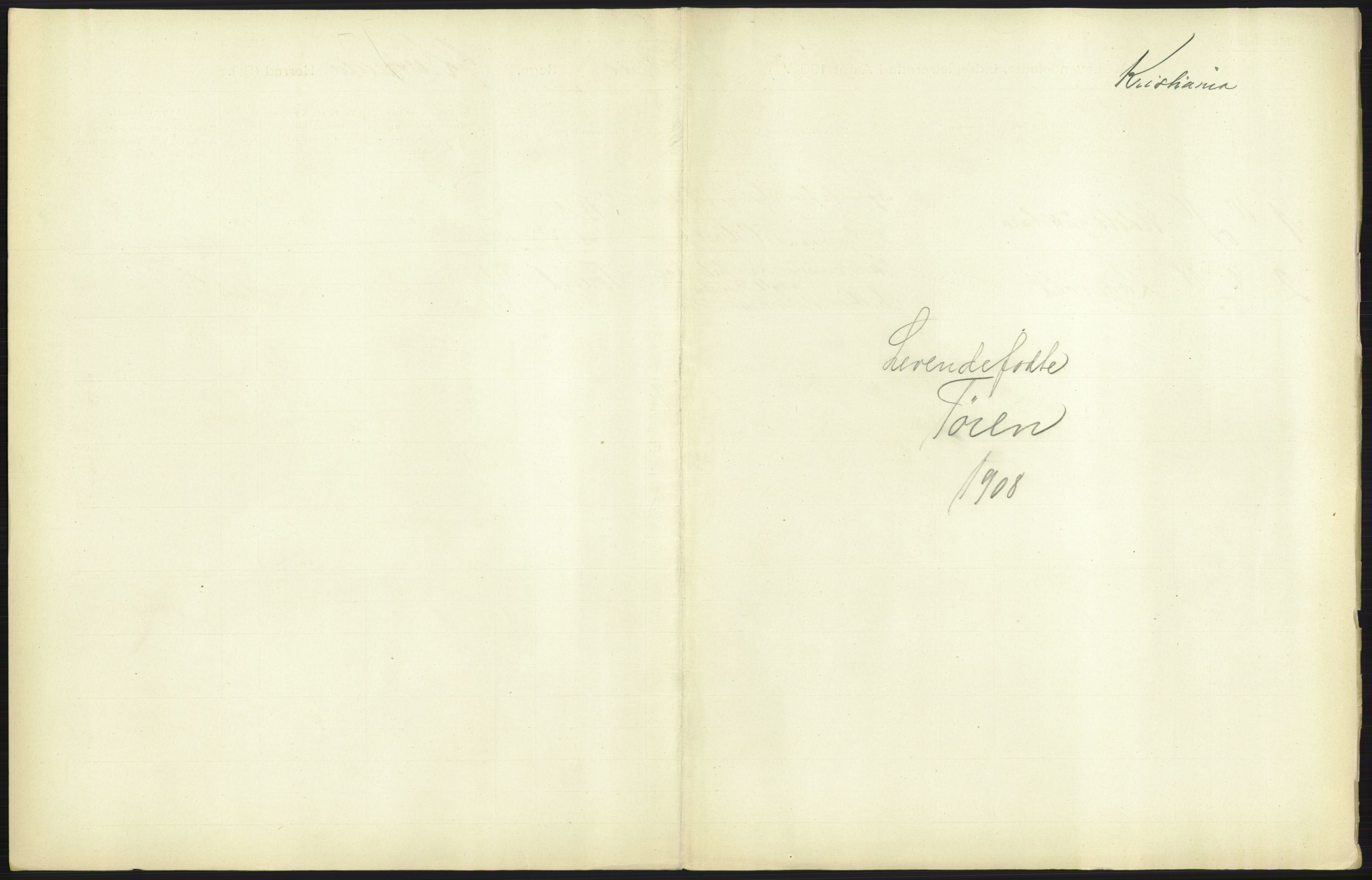 Statistisk sentralbyrå, Sosiodemografiske emner, Befolkning, AV/RA-S-2228/D/Df/Dfa/Dfaf/L0005: Kristiania: Levendefødte menn og kvinner., 1908, s. 49