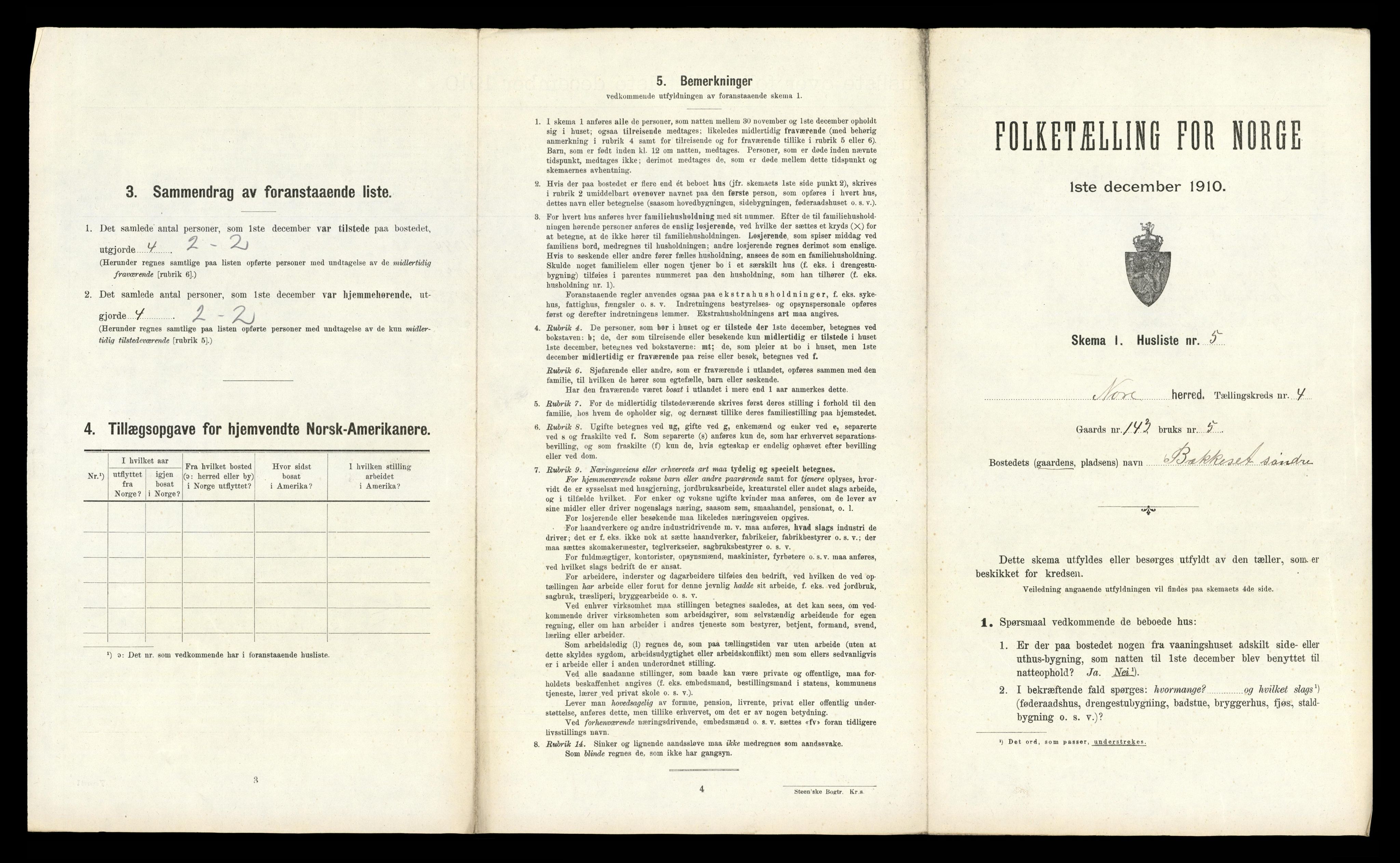 RA, Folketelling 1910 for 0633 Nore herred, 1910, s. 313