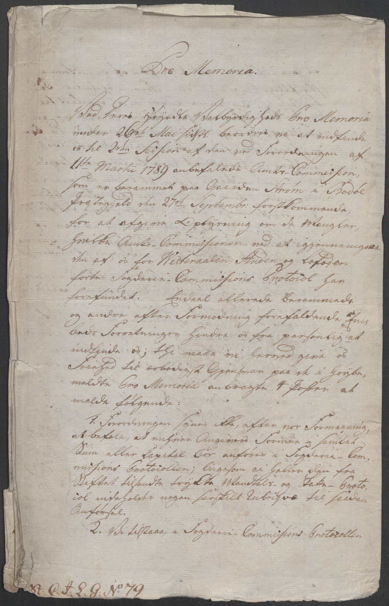 Rentekammeret inntil 1814, Reviderte regnskaper, Mindre regnskaper, RA/EA-4068/Rf/Rfe/L0055: Vesterålen, Andenes og Lofoten fogderi, 1789, s. 8
