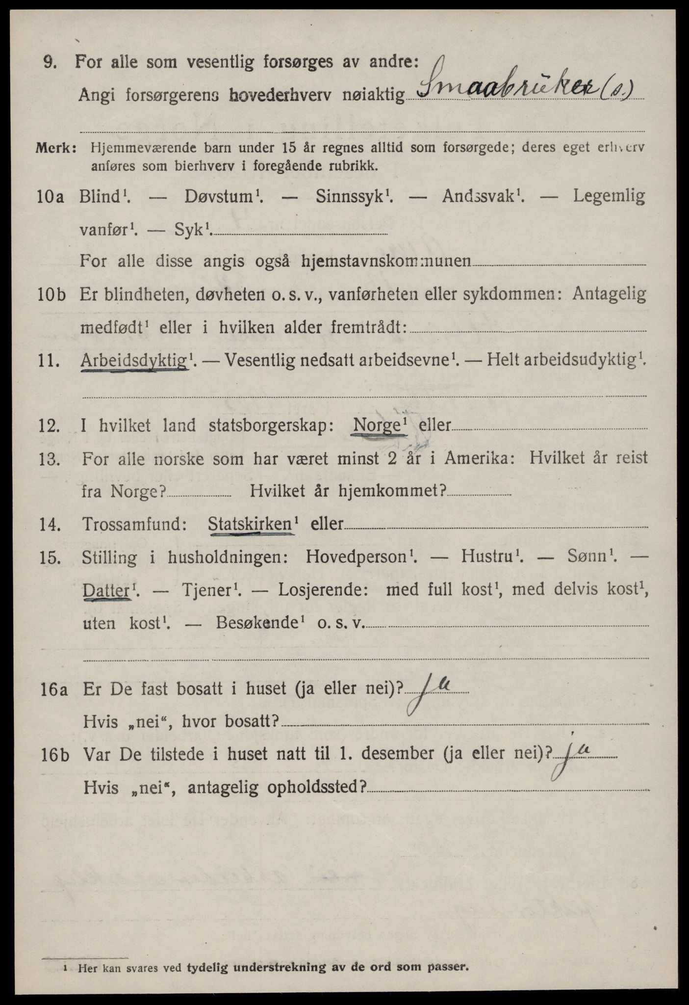 SAT, Folketelling 1920 for 1569 Aure herred, 1920, s. 1823