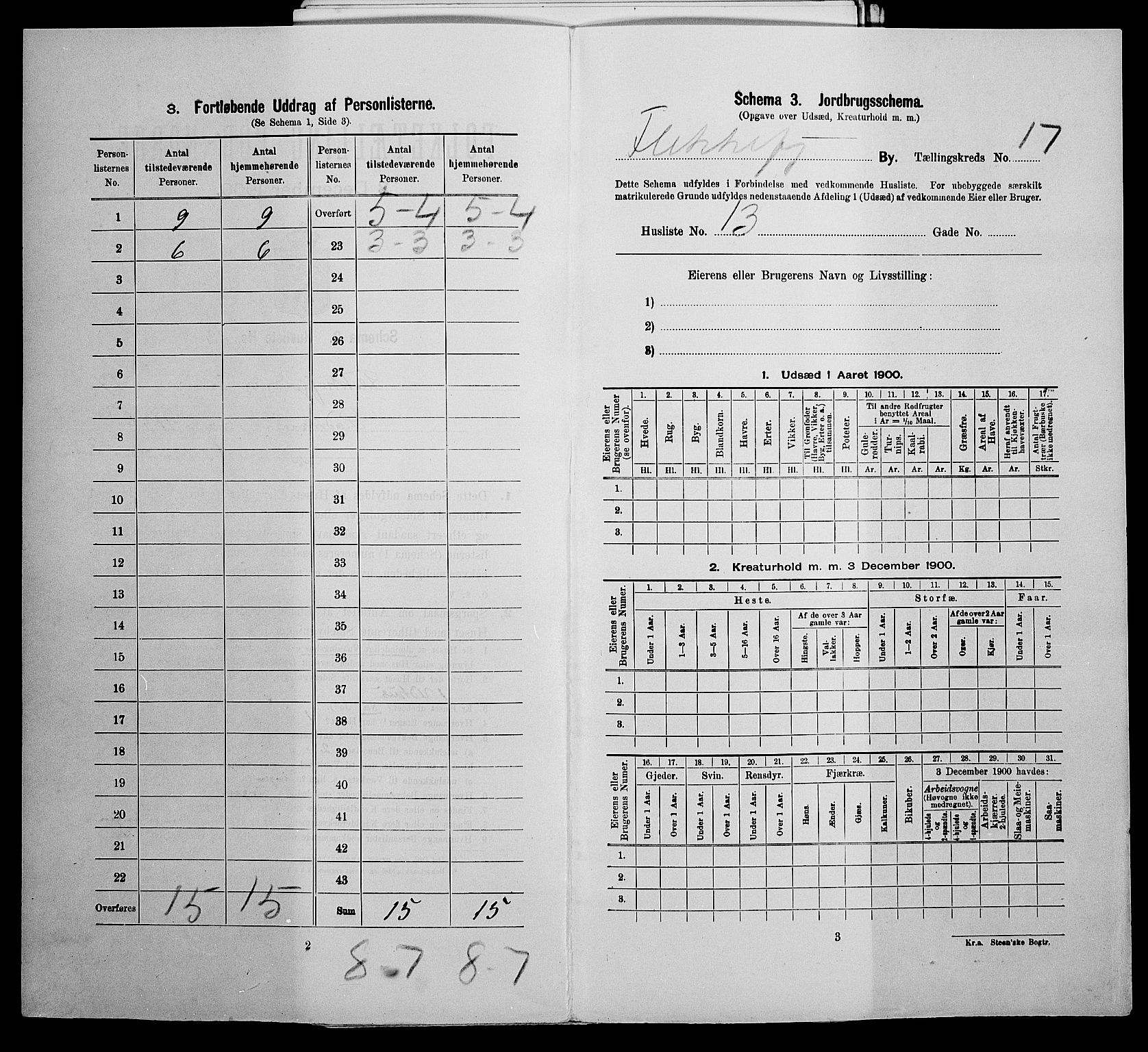 SAK, Folketelling 1900 for 1004 Flekkefjord kjøpstad, 1900, s. 1460