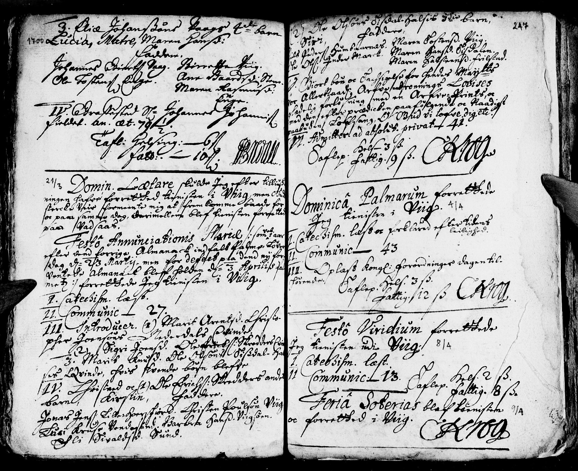 Ministerialprotokoller, klokkerbøker og fødselsregistre - Nordland, AV/SAT-A-1459/812/L0172: Ministerialbok nr. 812A01, 1677-1718, s. 247