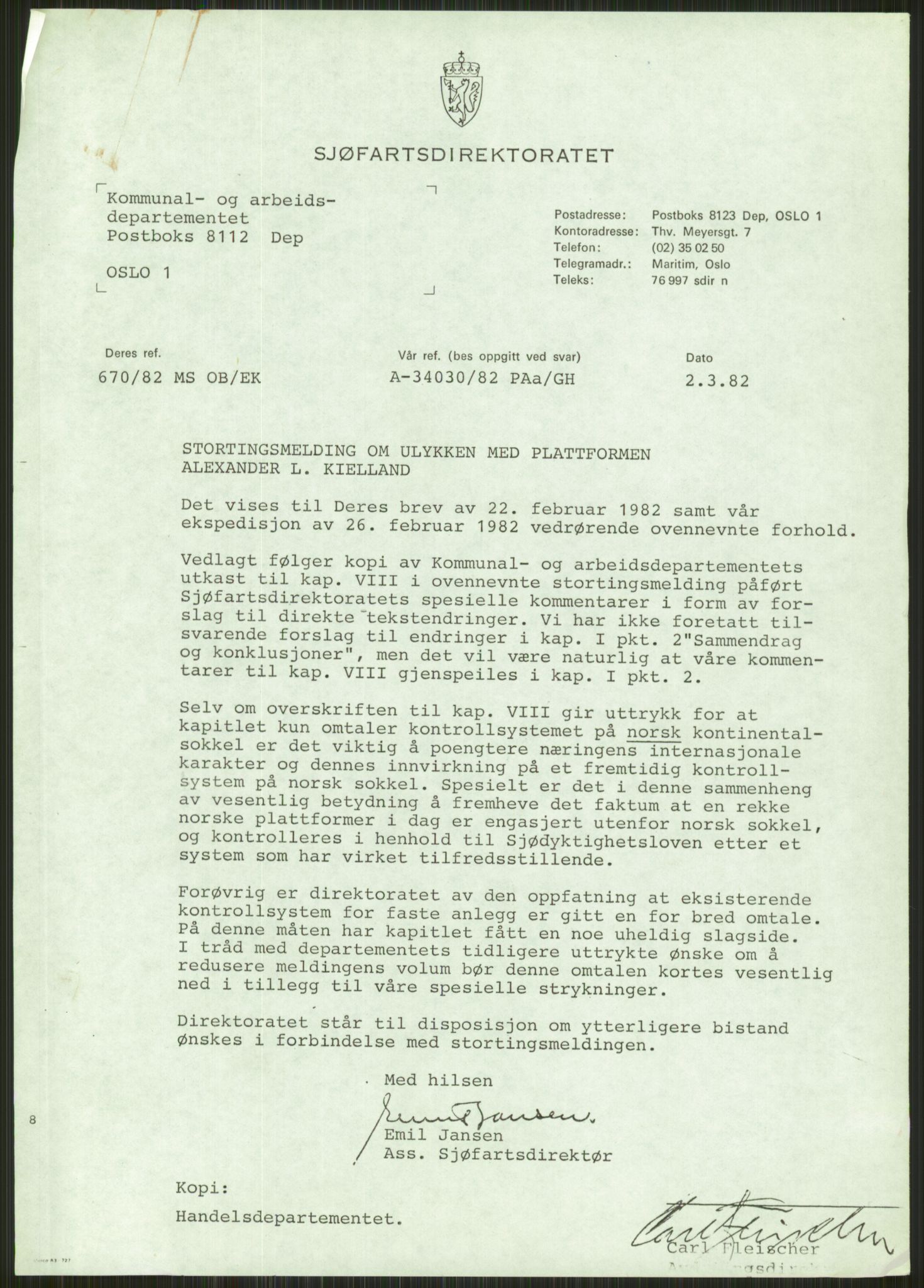 Sjøfartsdirektoratet med forløpere, generelt arkiv, RA/S-1407/D/Ds/Dsb/L0640: Flyttbare innretninger, 1980-1984