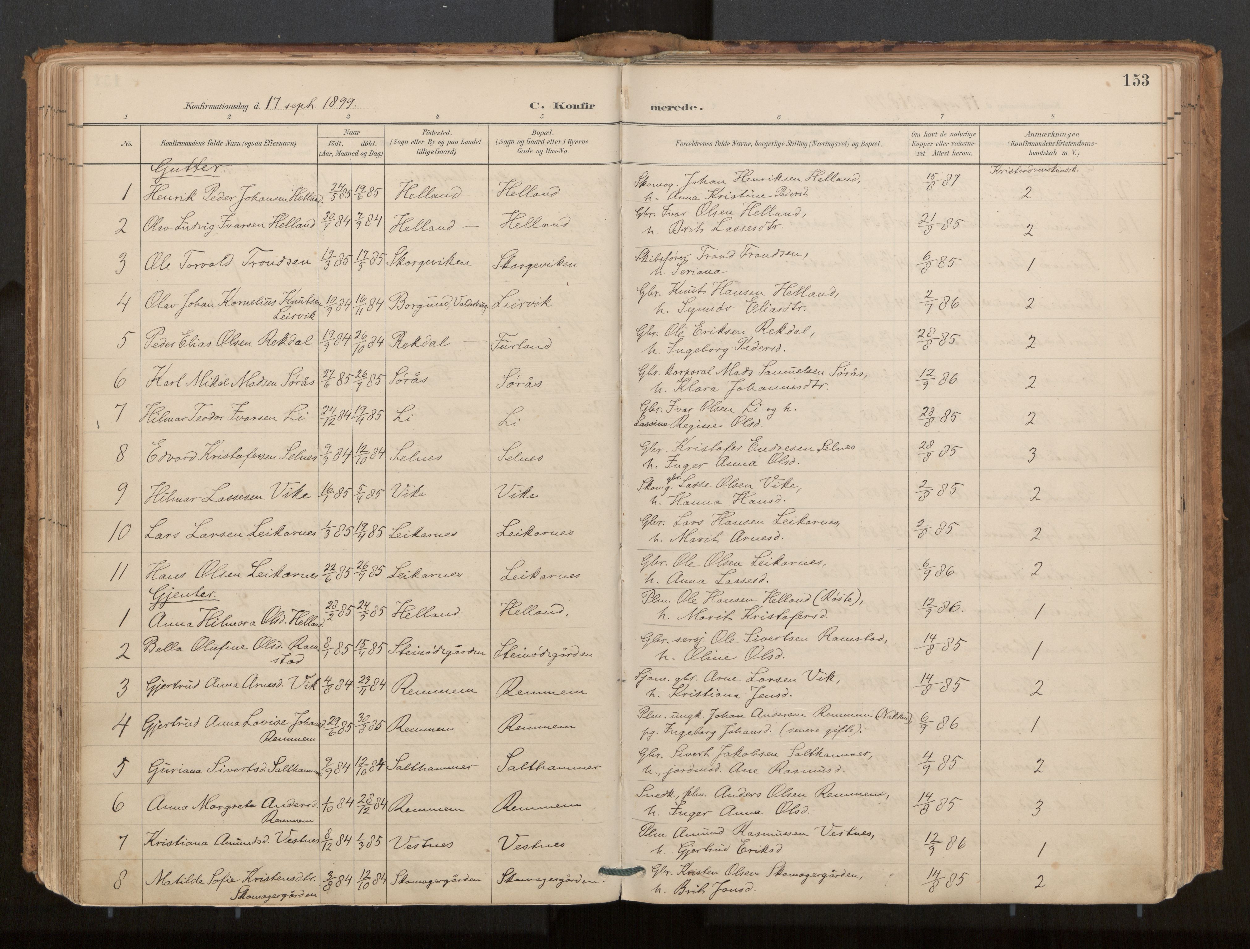 Ministerialprotokoller, klokkerbøker og fødselsregistre - Møre og Romsdal, AV/SAT-A-1454/539/L0531: Ministerialbok nr. 539A04, 1887-1913, s. 153