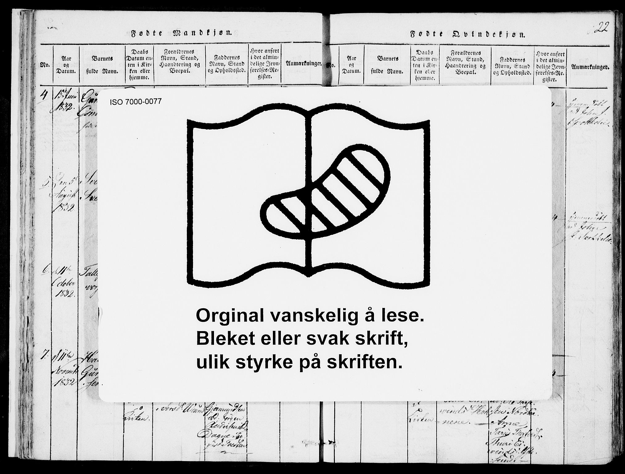 Fyresdal kirkebøker, AV/SAKO-A-263/F/Fb/L0001: Ministerialbok nr. II 1, 1815-1854, s. 22