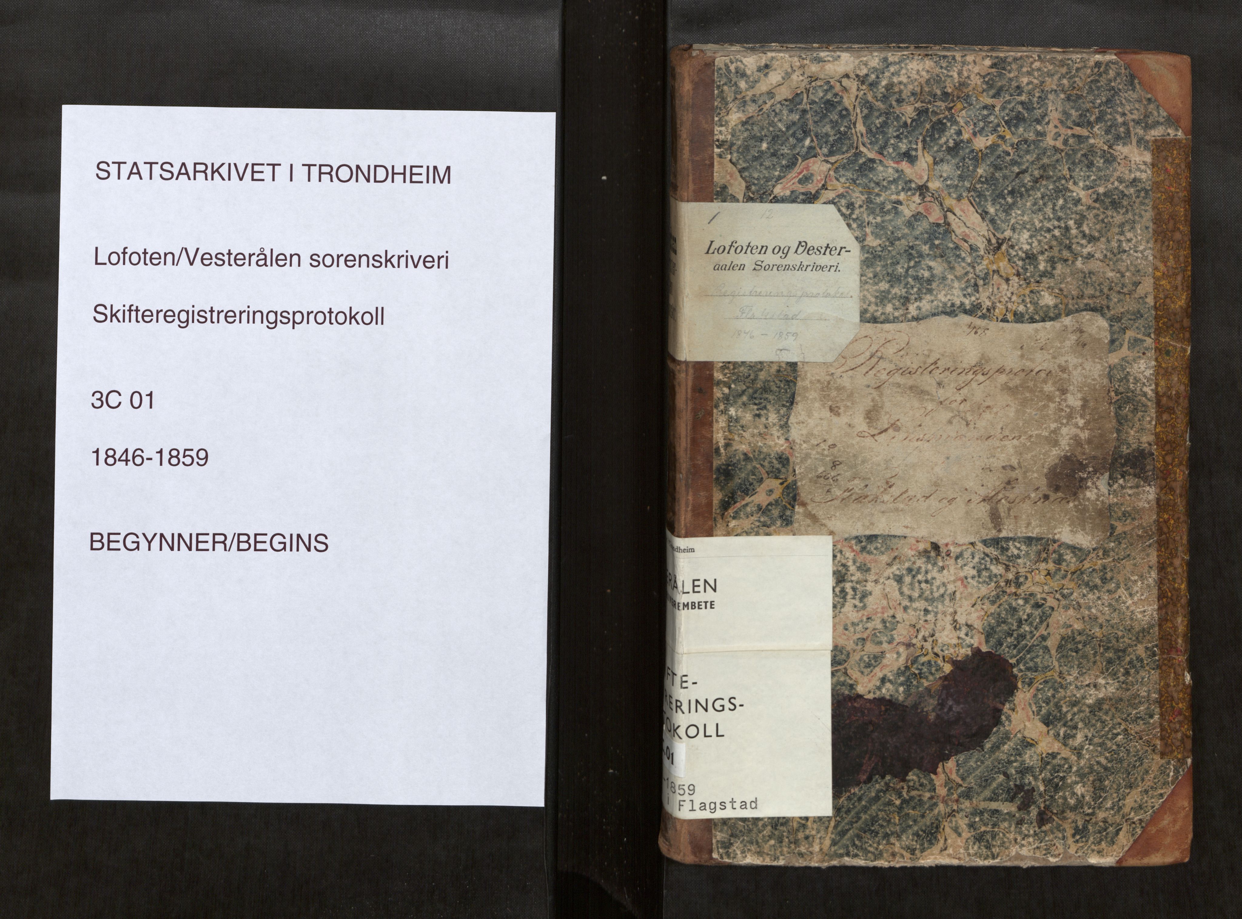 Vesterålen sorenskriveri, AV/SAT-A-4180/1/3/3C/L0001: Skifteregistreringsprotokoll, 1846-1859