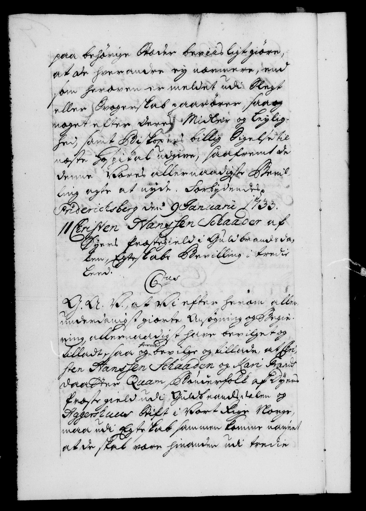Danske Kanselli 1572-1799, AV/RA-EA-3023/F/Fc/Fca/Fcaa/L0028: Norske registre, 1733-1734, s. 7b