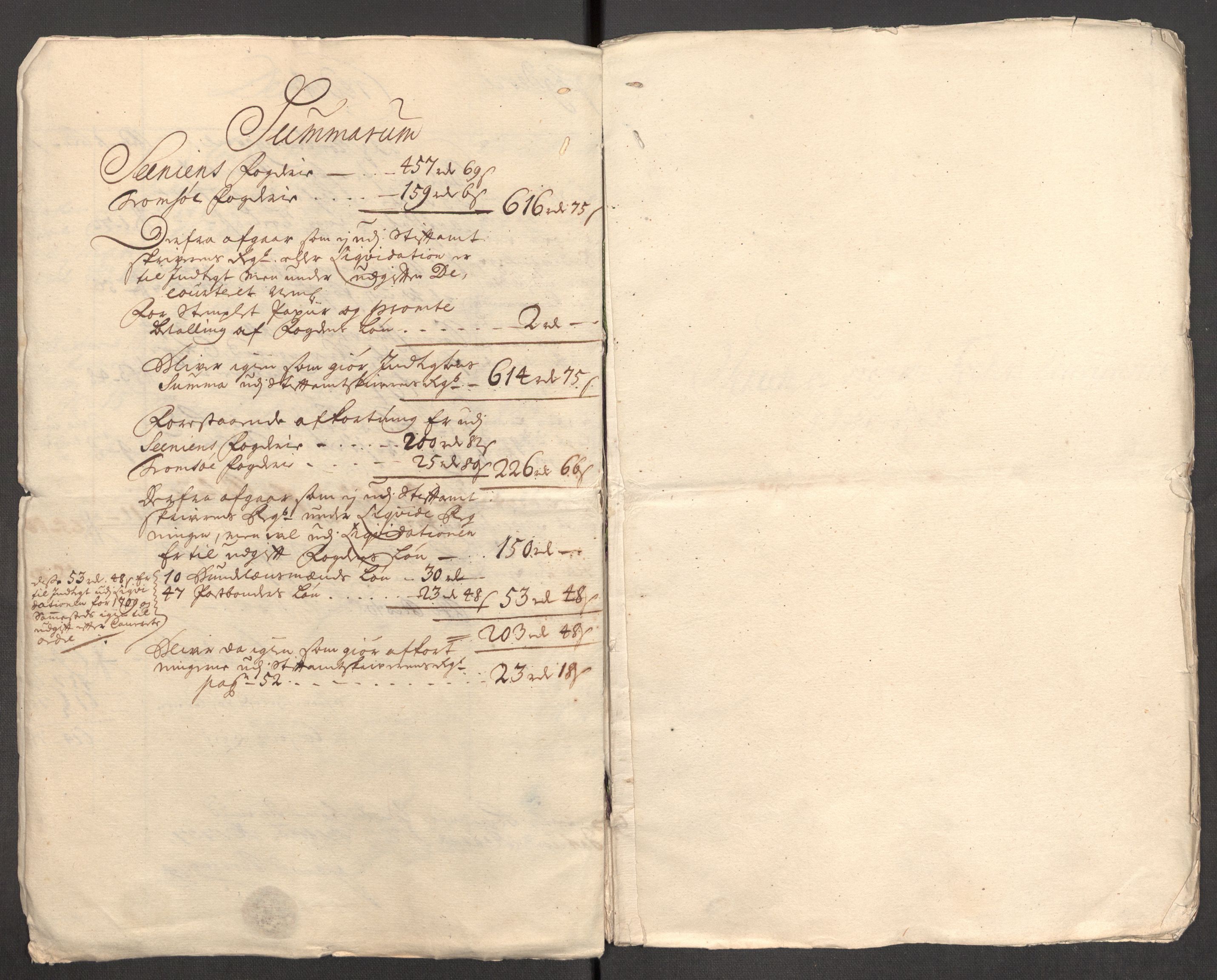 Rentekammeret inntil 1814, Reviderte regnskaper, Fogderegnskap, AV/RA-EA-4092/R68/L4756: Fogderegnskap Senja og Troms, 1705-1707, s. 270