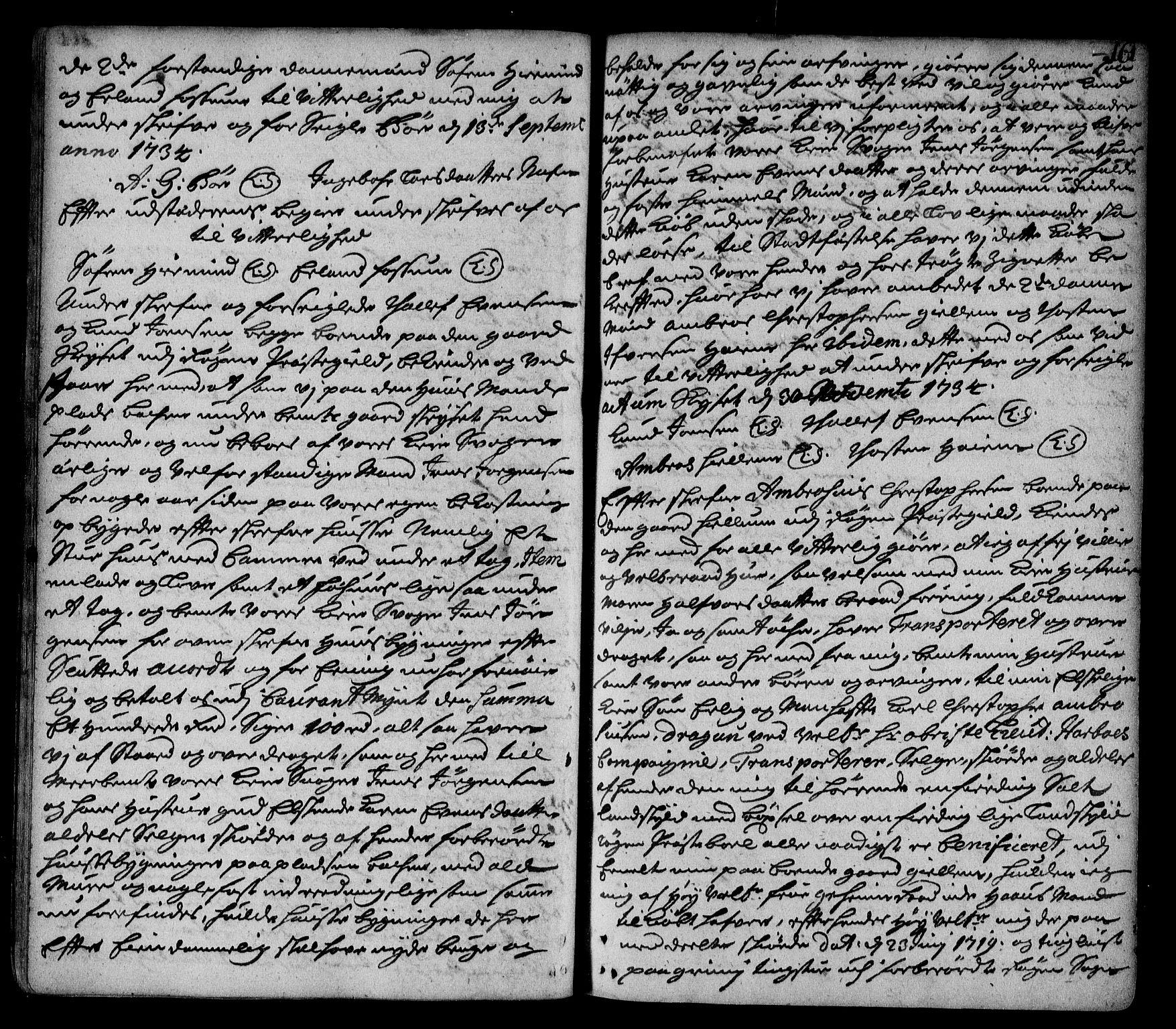 Lier, Røyken og Hurum sorenskriveri, SAKO/A-89/G/Ga/Gaa/L0002: Pantebok nr. II, 1725-1755, s. 161