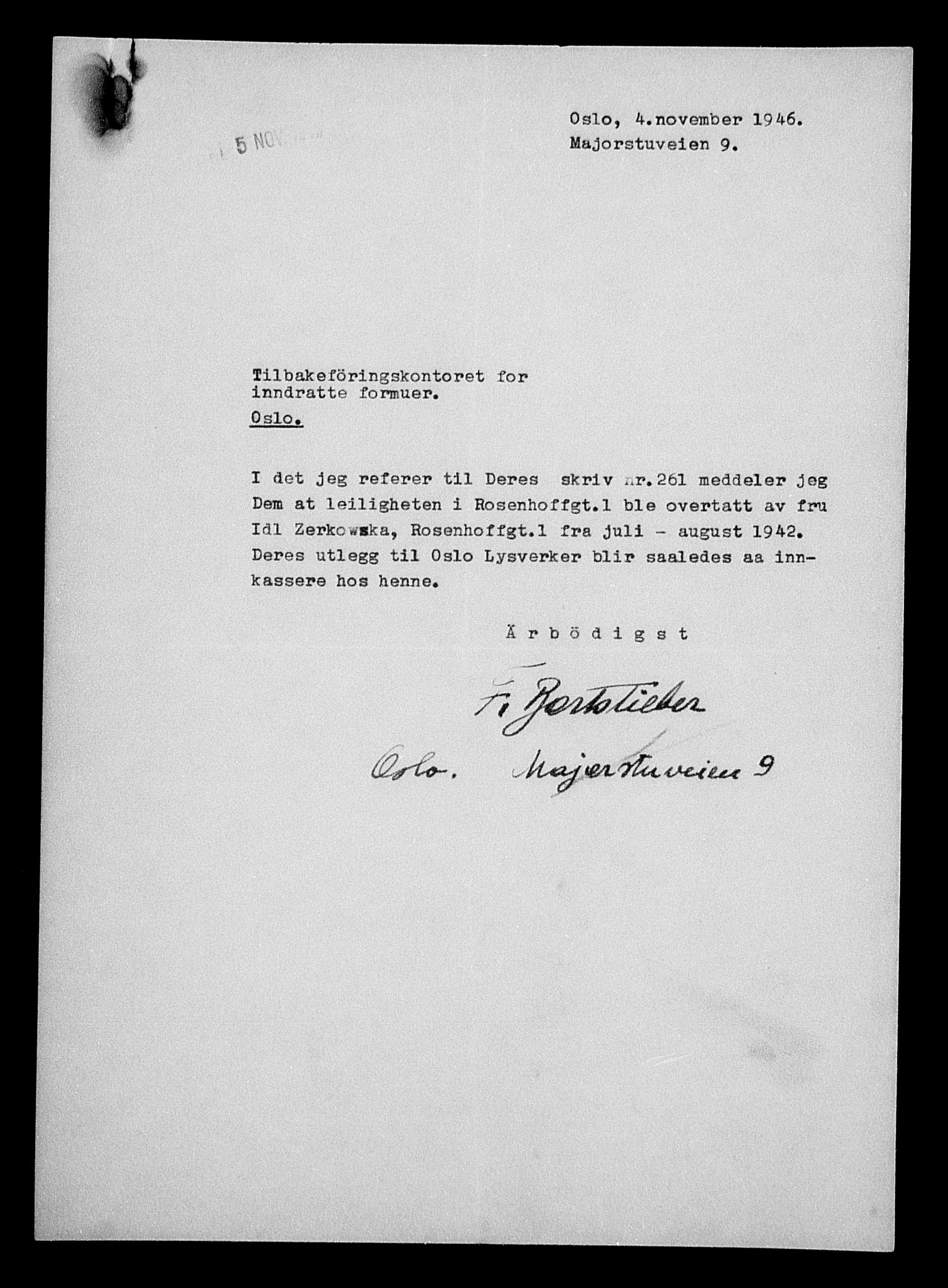 Justisdepartementet, Tilbakeføringskontoret for inndratte formuer, AV/RA-S-1564/H/Hc/Hcc/L0927: --, 1945-1947, s. 386