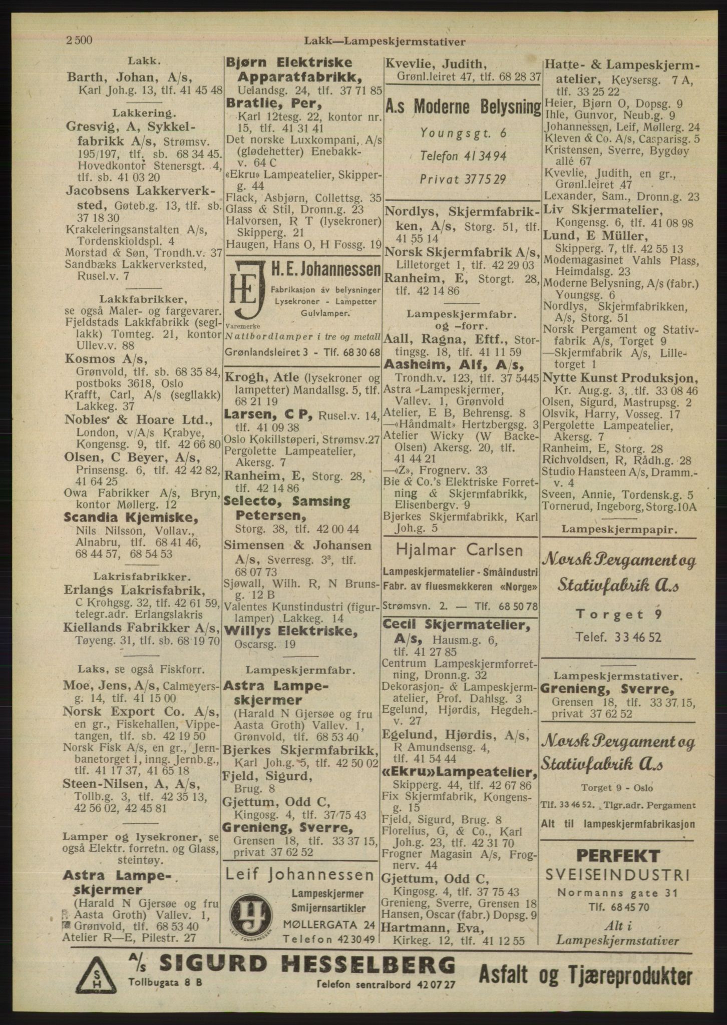 Kristiania/Oslo adressebok, PUBL/-, 1948, s. 2500