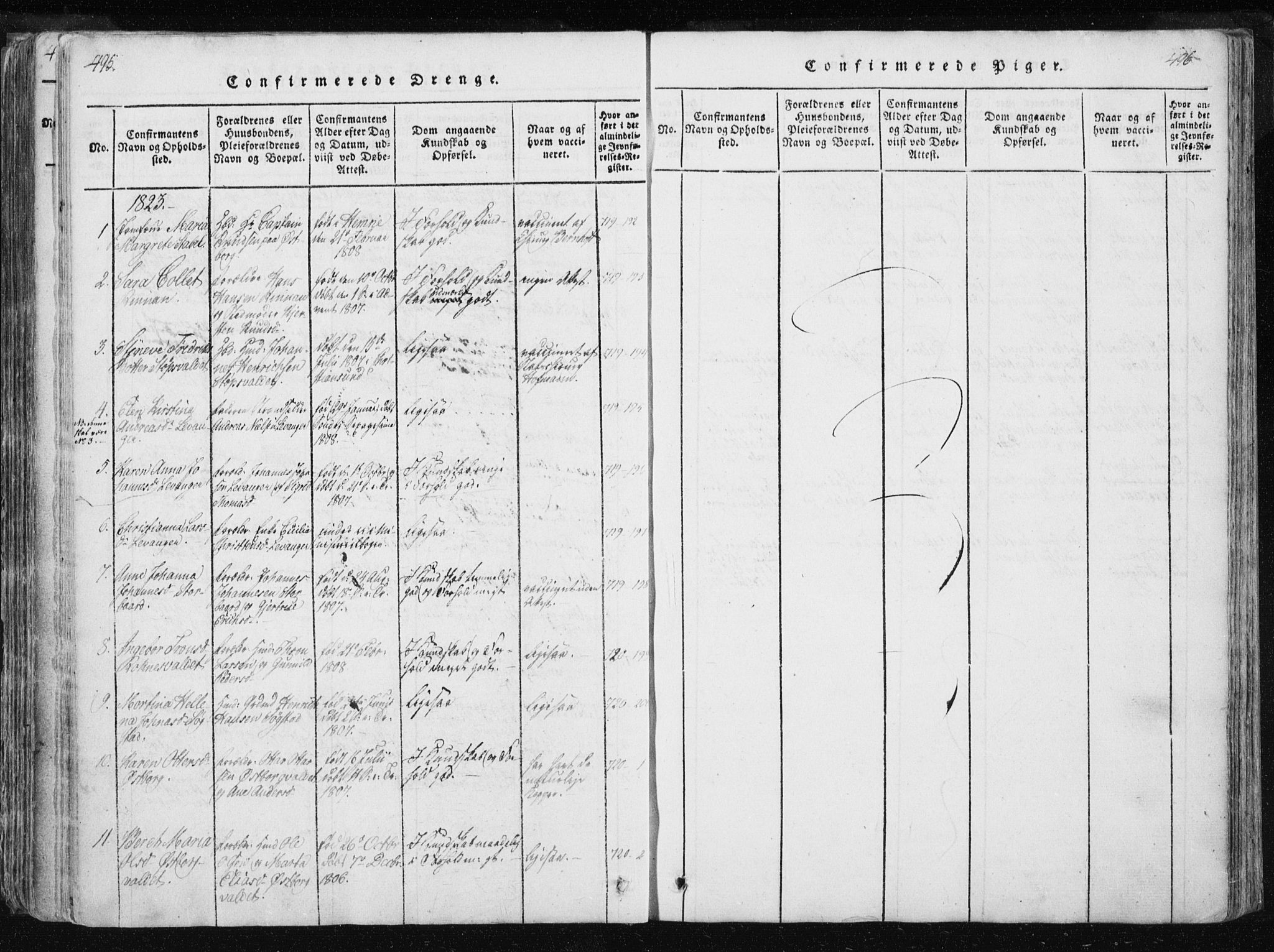 Ministerialprotokoller, klokkerbøker og fødselsregistre - Nord-Trøndelag, SAT/A-1458/717/L0148: Ministerialbok nr. 717A04 /2, 1816-1825, s. 495-496