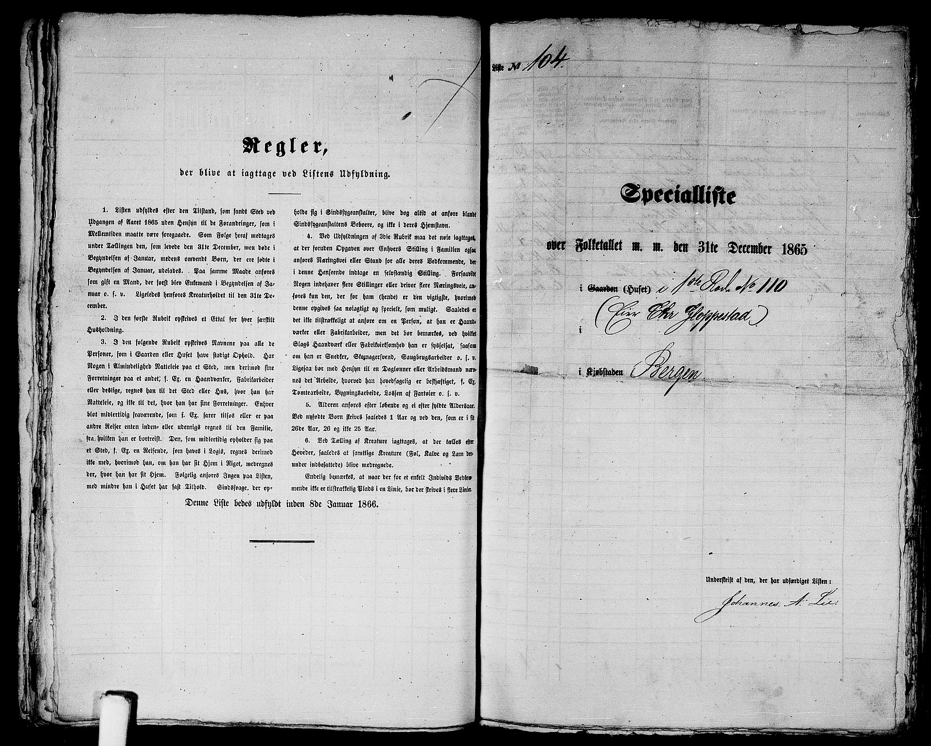 RA, Folketelling 1865 for 1301 Bergen kjøpstad, 1865, s. 250