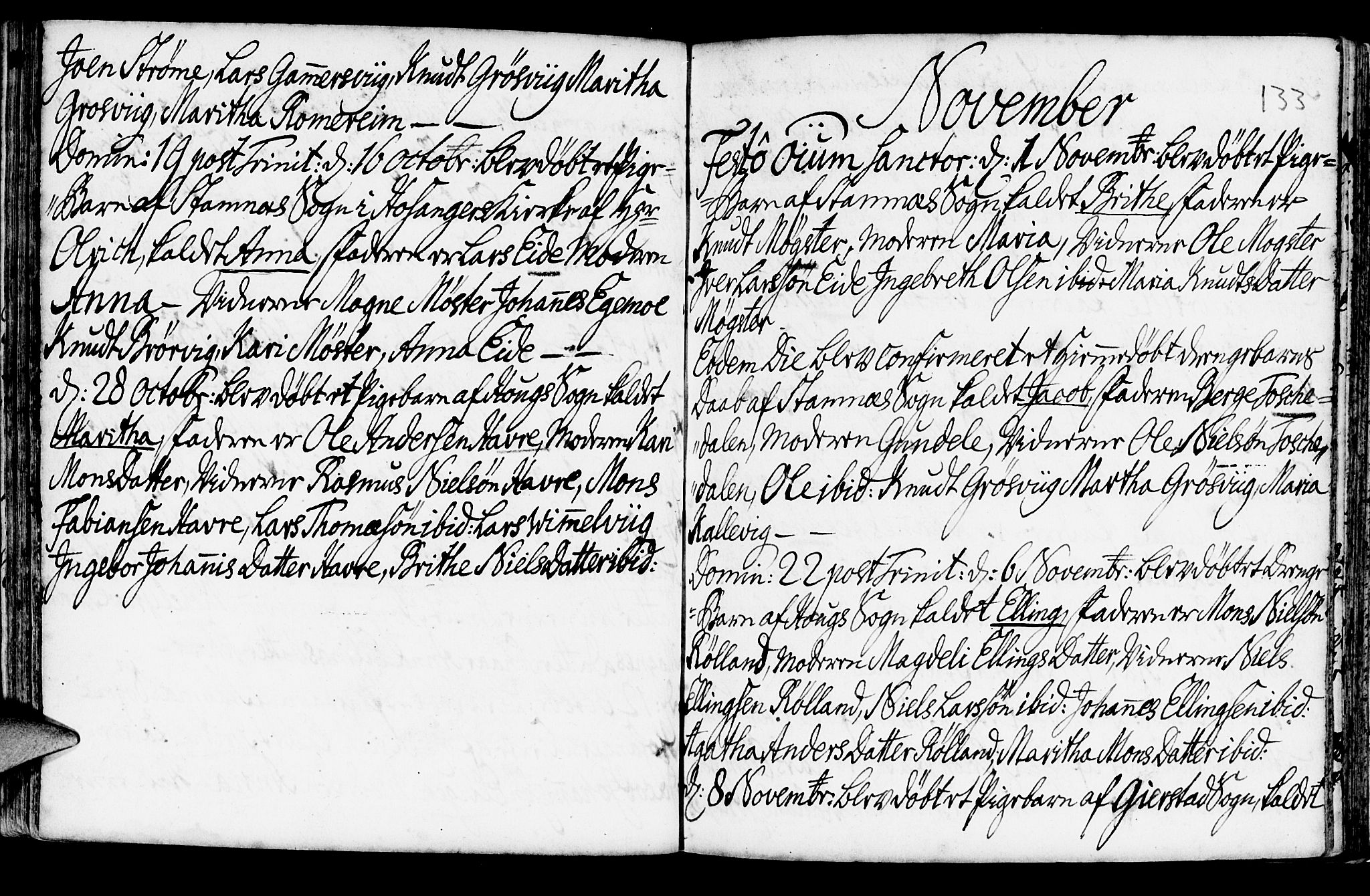 Haus sokneprestembete, SAB/A-75601/H/Haa: Ministerialbok nr. A 6, 1748-1758, s. 133