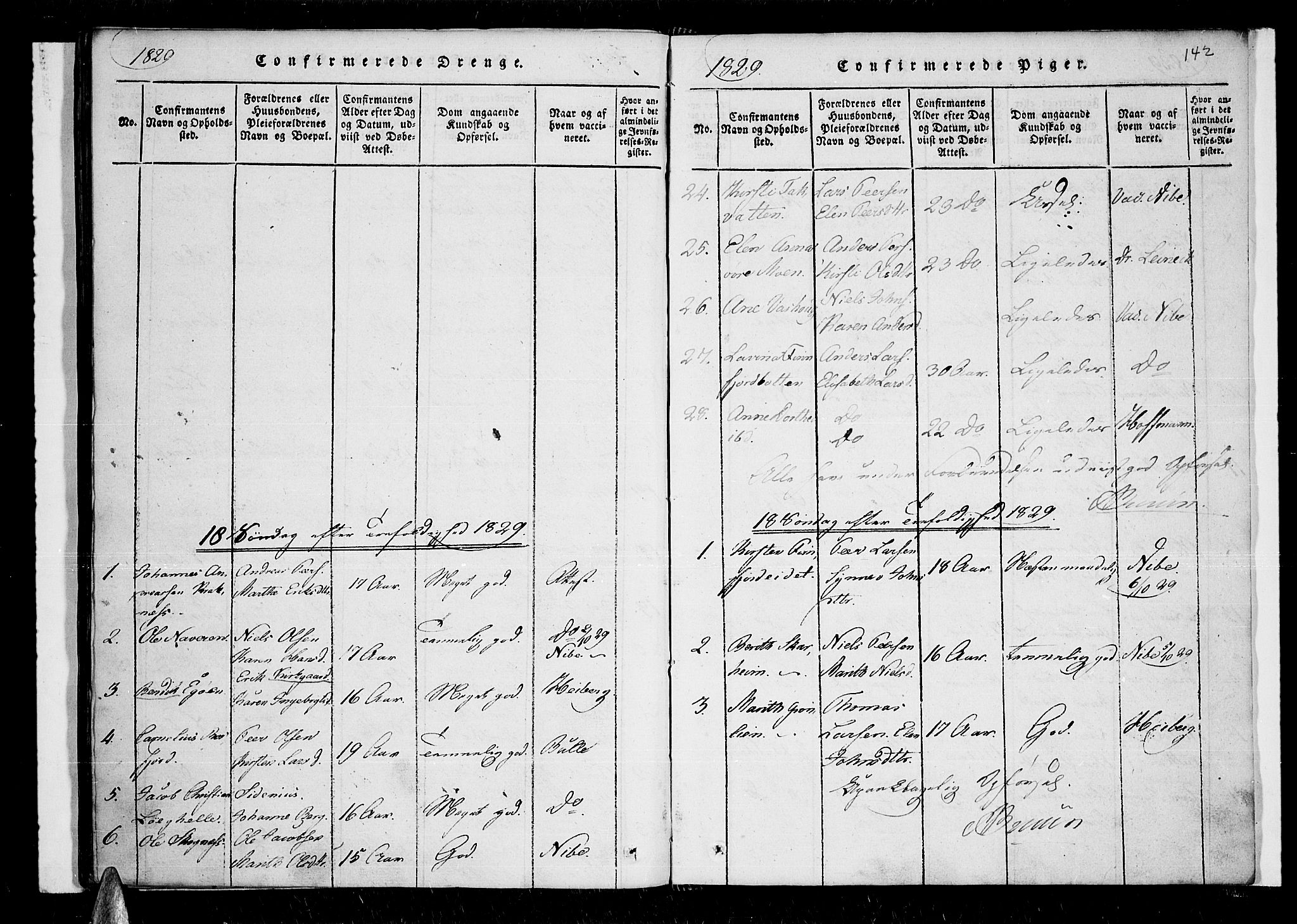 Lenvik sokneprestembete, SATØ/S-1310/H/Ha/Haa/L0003kirke: Ministerialbok nr. 3, 1820-1831, s. 142