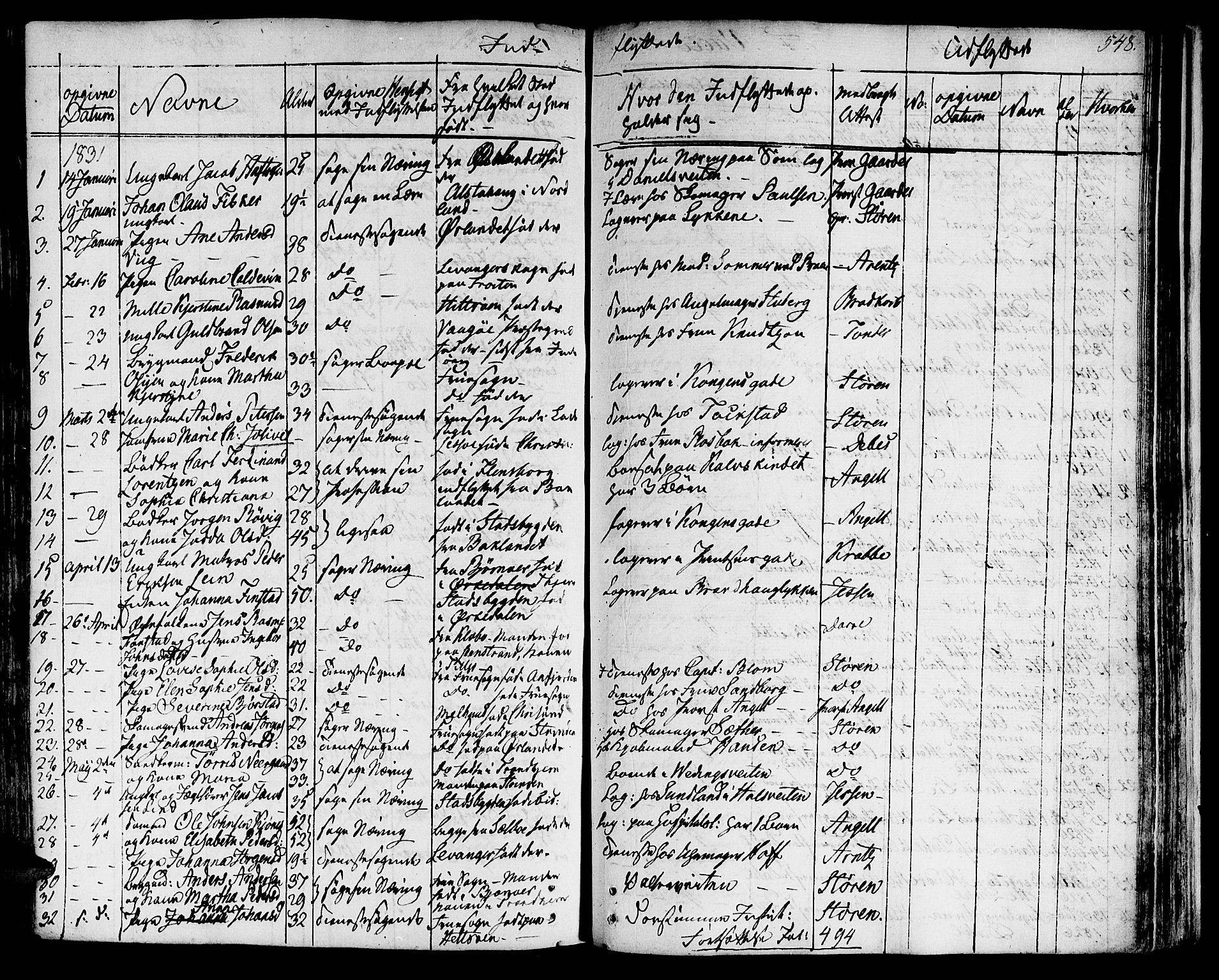 Ministerialprotokoller, klokkerbøker og fødselsregistre - Sør-Trøndelag, SAT/A-1456/601/L0045: Ministerialbok nr. 601A13, 1821-1831, s. 548