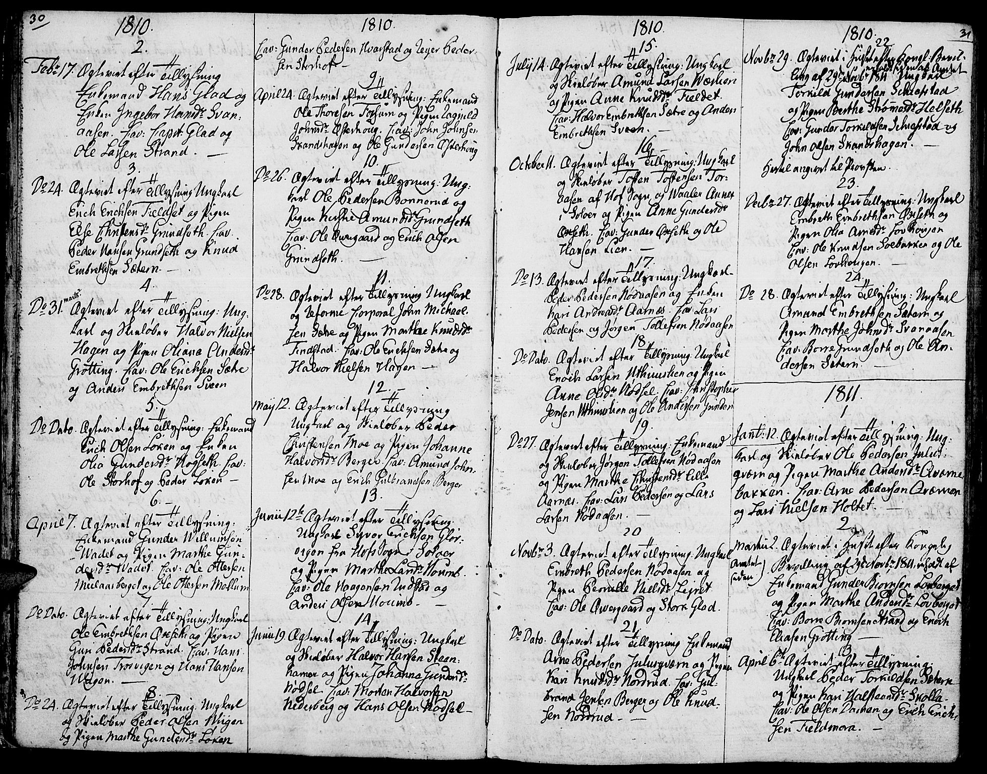 Elverum prestekontor, AV/SAH-PREST-044/H/Ha/Haa/L0006: Ministerialbok nr. 6, 1794-1814, s. 30-31