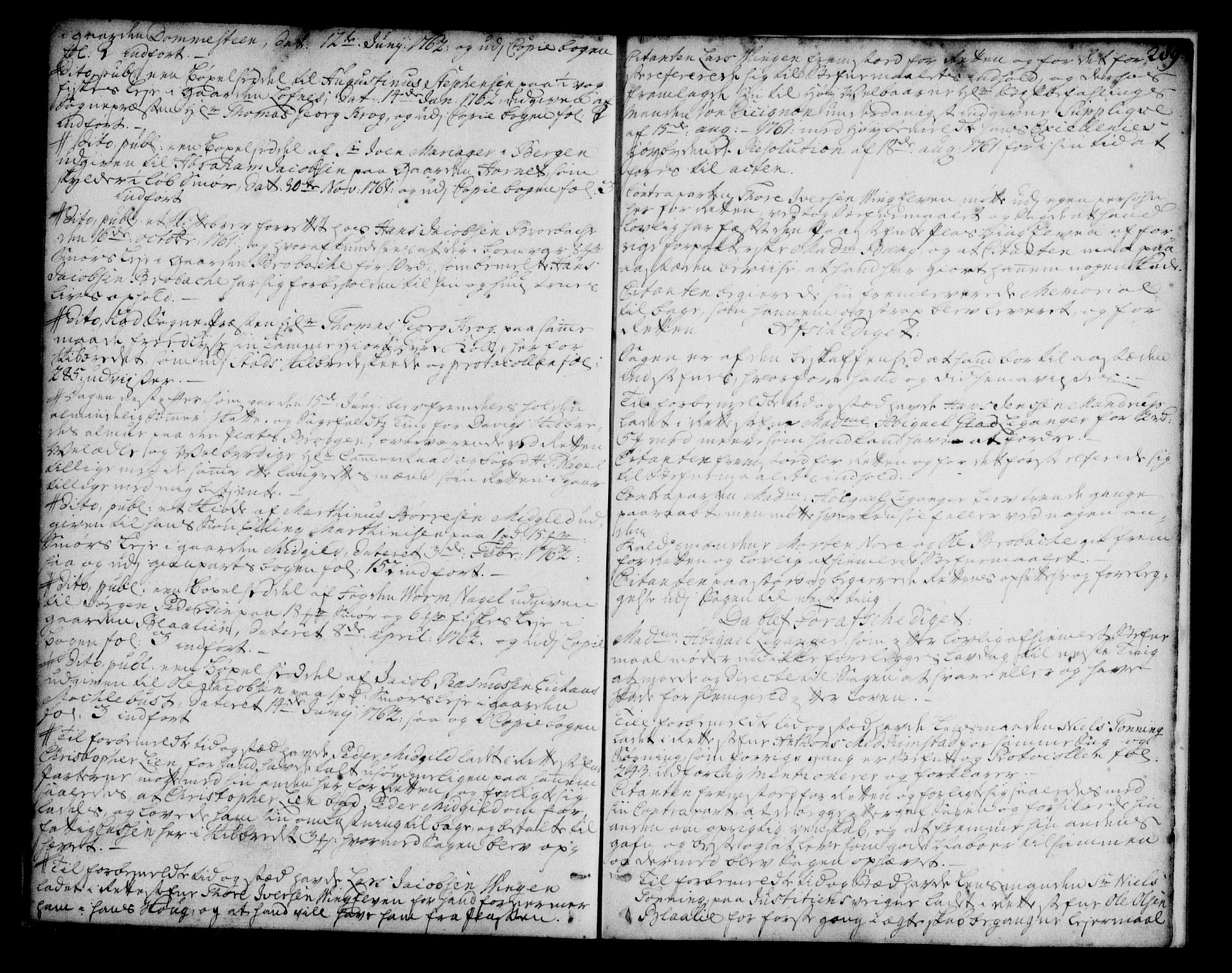 Nordfjord sorenskriveri, AV/SAB-A-2801/01/01a/L0031: Tingbøker (justisprotokoller), 1757-1762, s. 288b-289a