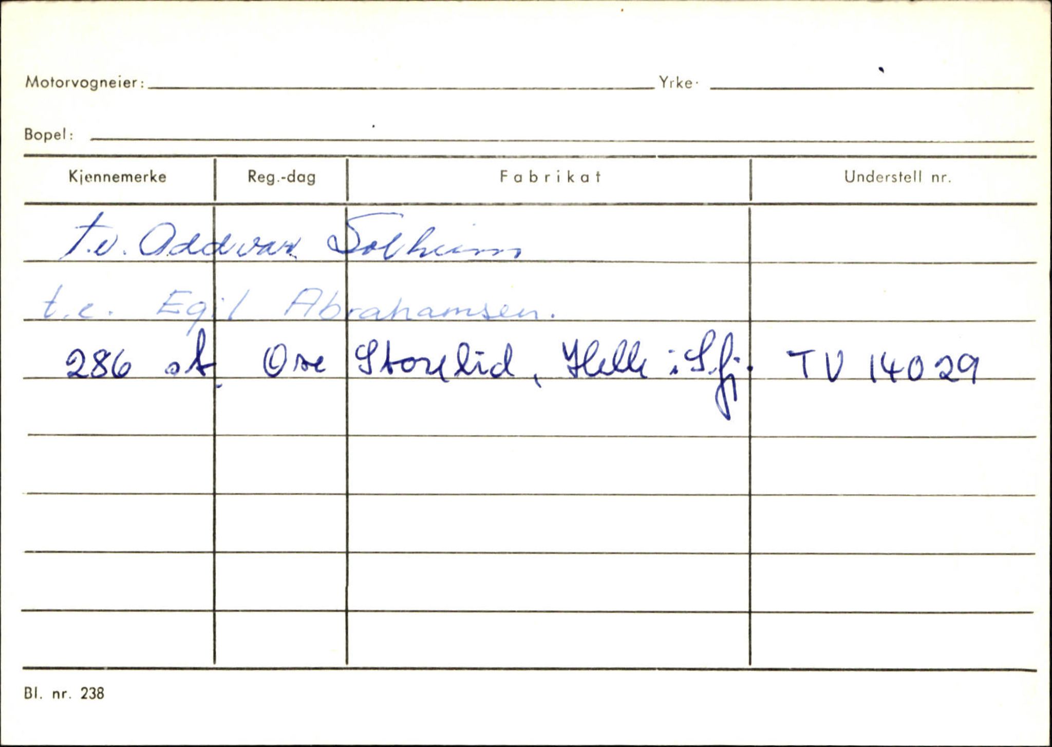 Statens vegvesen, Sogn og Fjordane vegkontor, SAB/A-5301/4/F/L0132: Eigarregister Askvoll A-Å. Balestrand A-Å, 1945-1975, s. 791