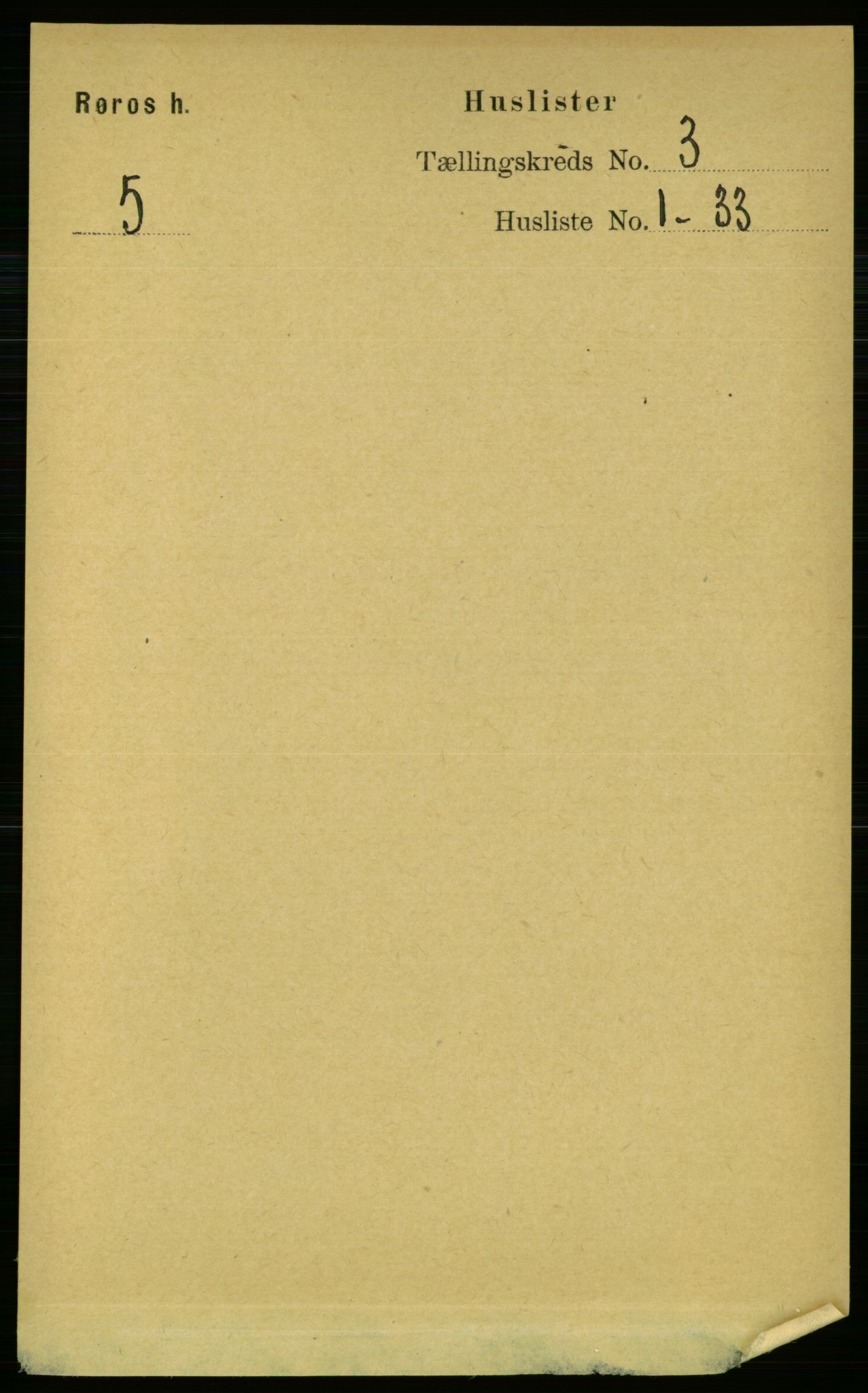 RA, Folketelling 1891 for 1640 Røros herred, 1891, s. 488