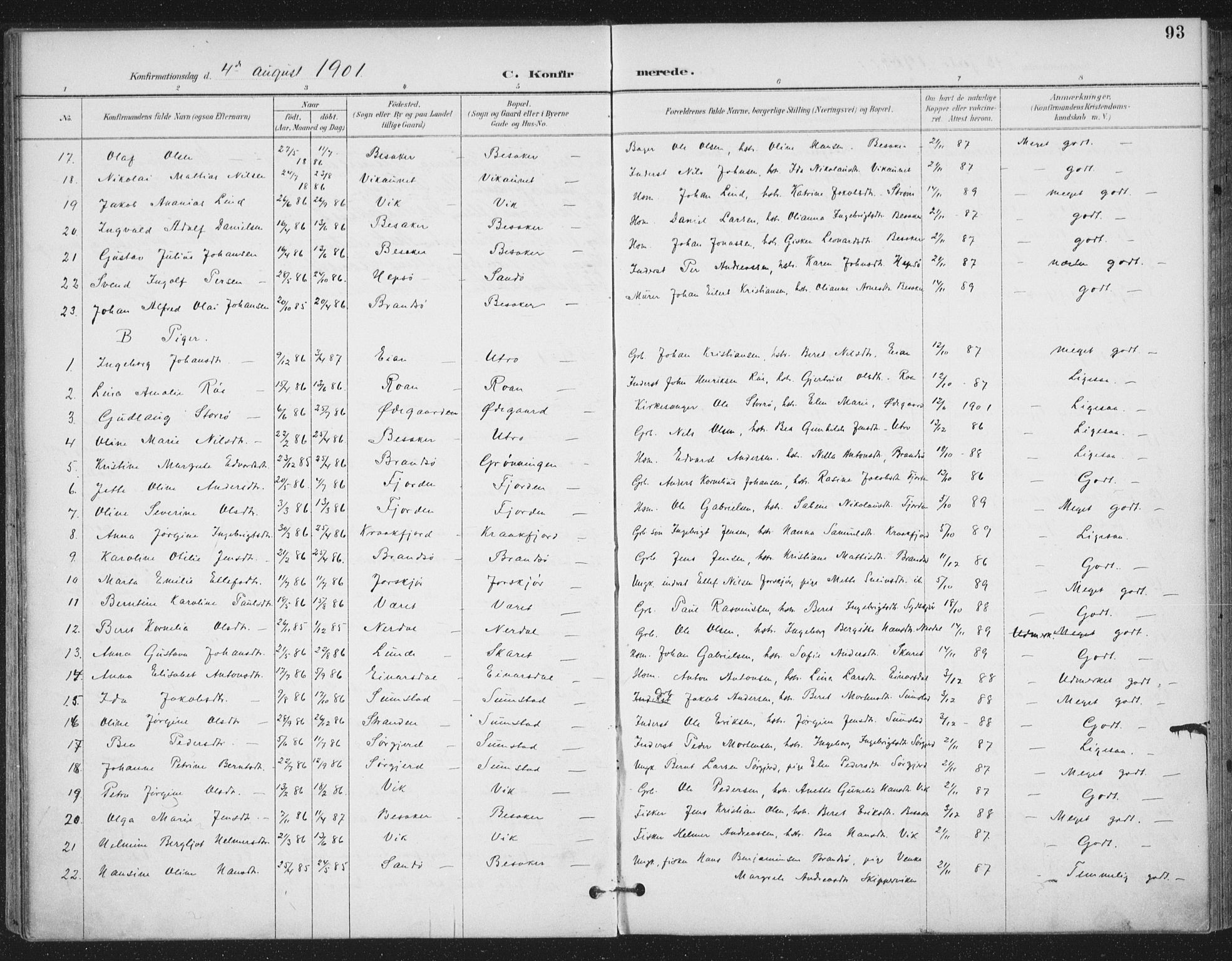 Ministerialprotokoller, klokkerbøker og fødselsregistre - Sør-Trøndelag, AV/SAT-A-1456/657/L0708: Ministerialbok nr. 657A09, 1894-1904, s. 93