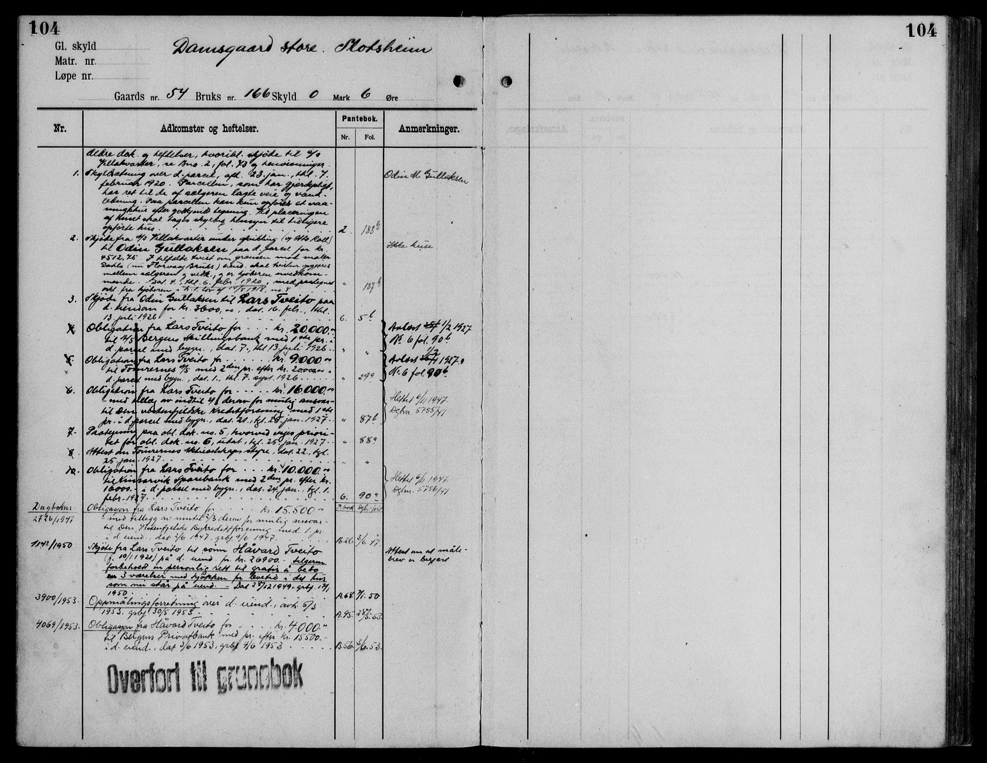 Midhordland sorenskriveri, AV/SAB-A-3001/1/G/Ga/Gab/L0115: Panteregister nr. II.A.b.115, s. 104