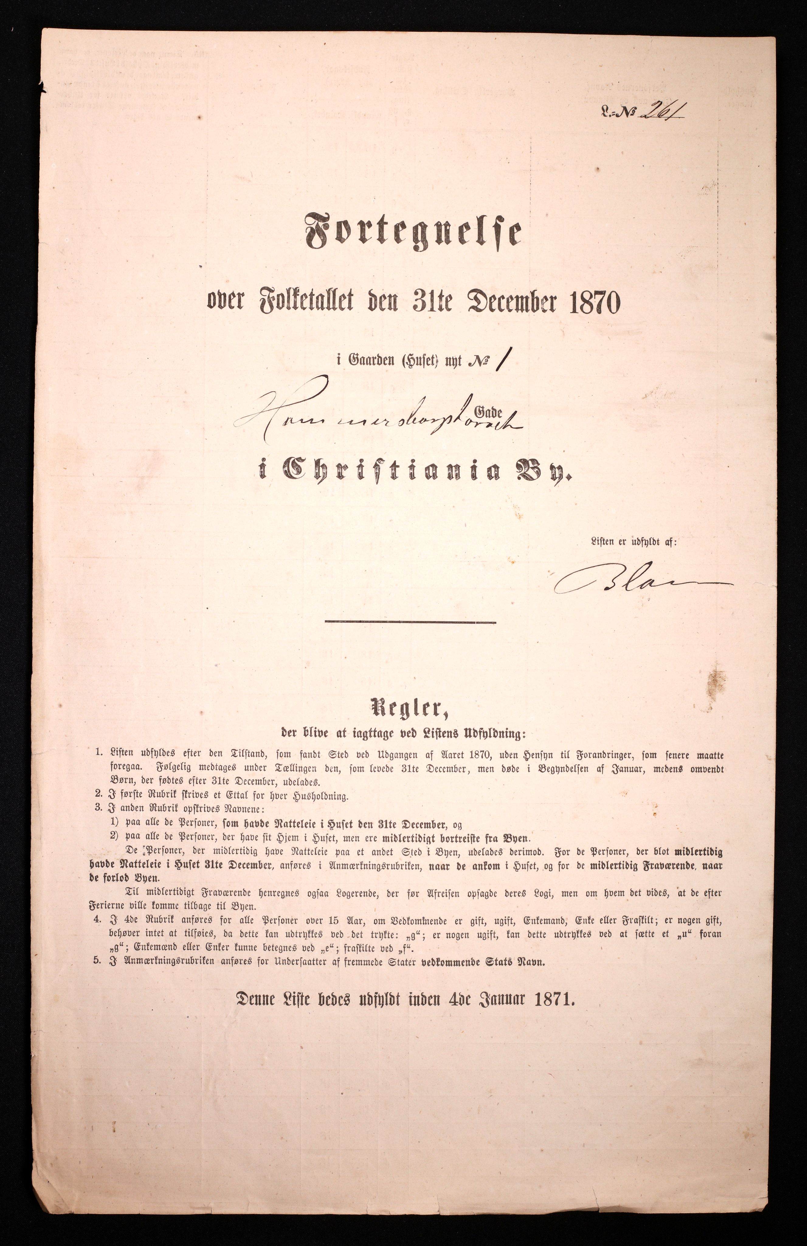 RA, Folketelling 1870 for 0301 Kristiania kjøpstad, 1870, s. 1238