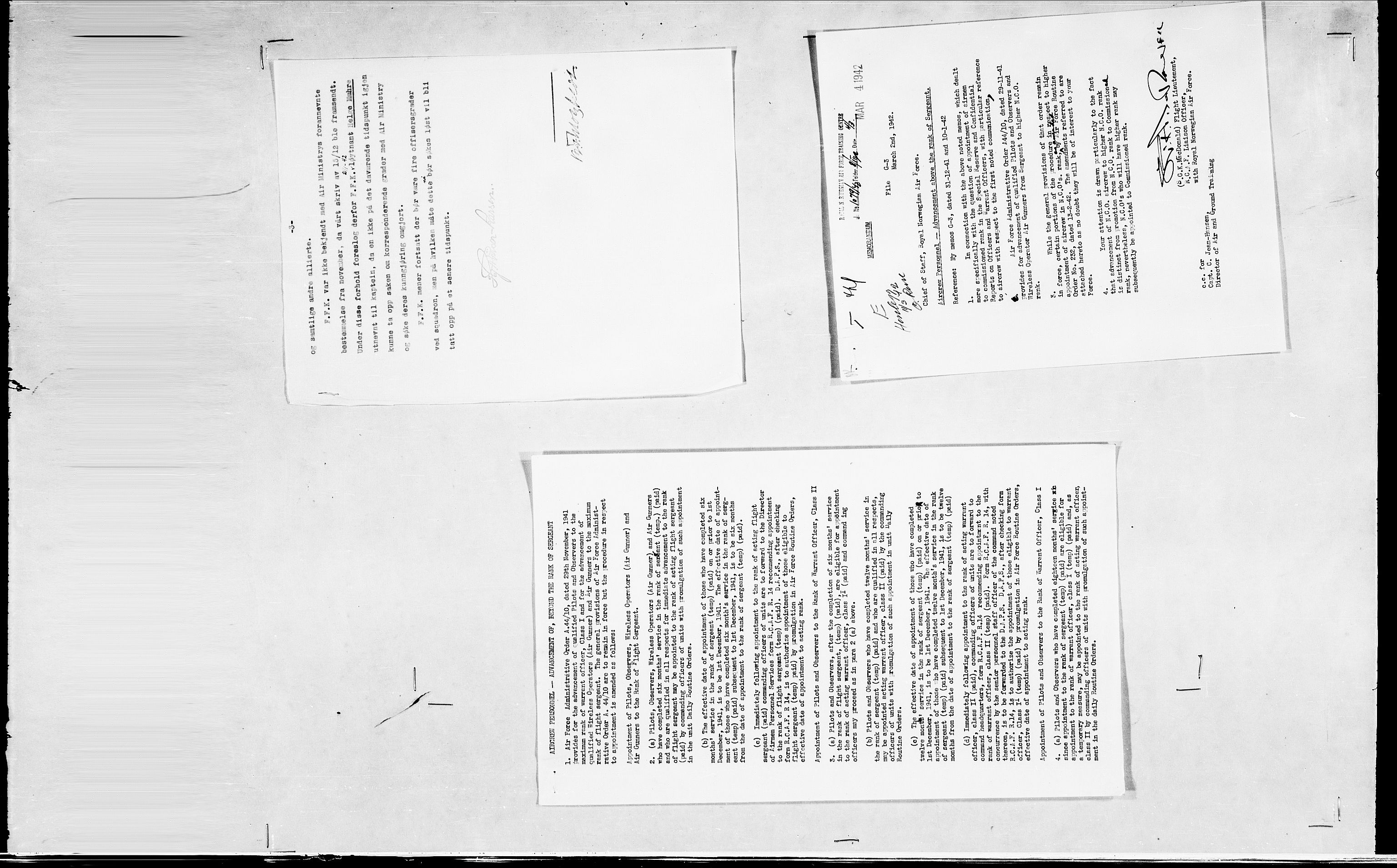 Forsvaret, Flyvåpnenes treningsleir 1940-1945, AV/RA-RAFA-3974/V/L0038: Ekspedisjonskontoret. 8. Personellkontoret, 1940-1945