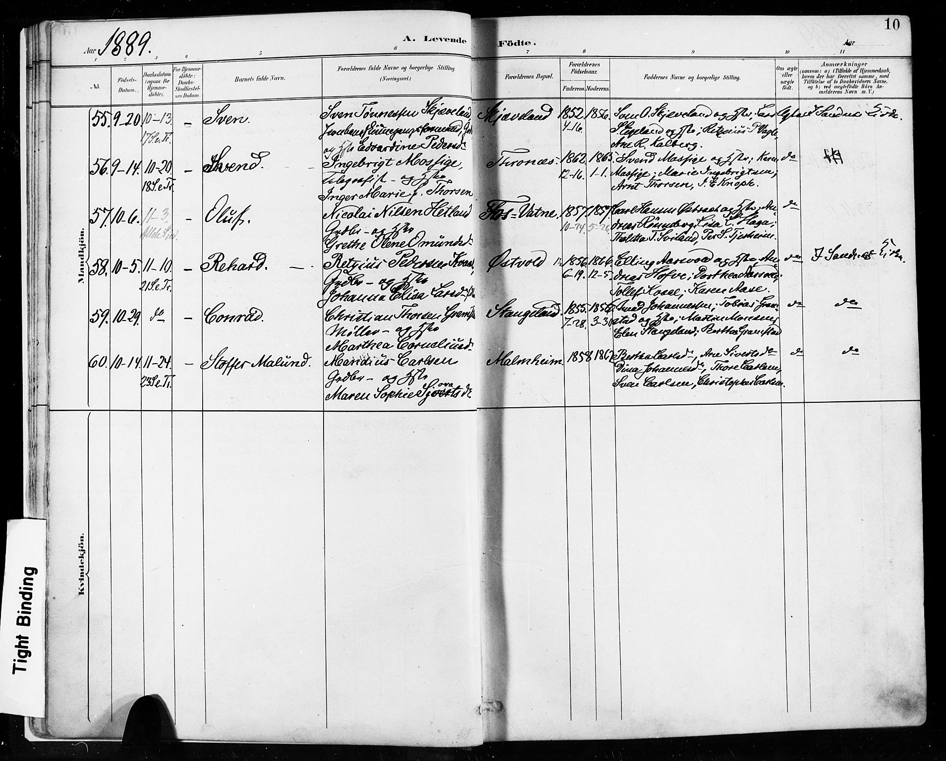Høyland sokneprestkontor, AV/SAST-A-101799/001/30BA/L0013: Ministerialbok nr. A 13.1, 1889-1898, s. 10