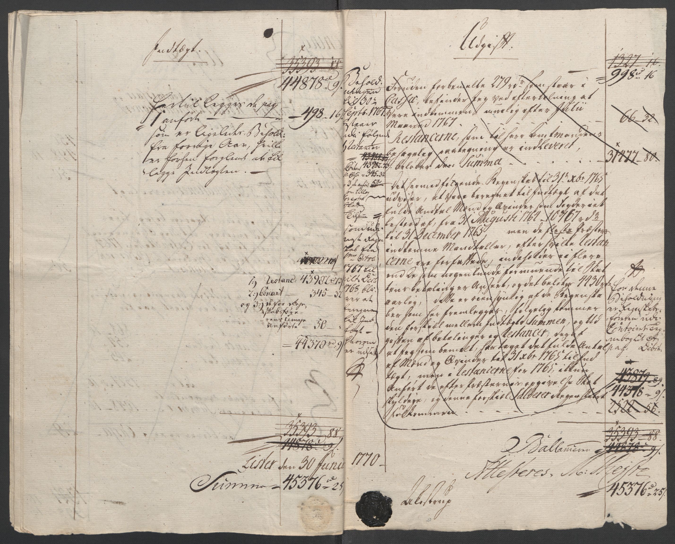 Rentekammeret inntil 1814, Reviderte regnskaper, Fogderegnskap, AV/RA-EA-4092/R45/L2704: Ekstraskatten Lista og Mandal, 1762-1768, s. 218
