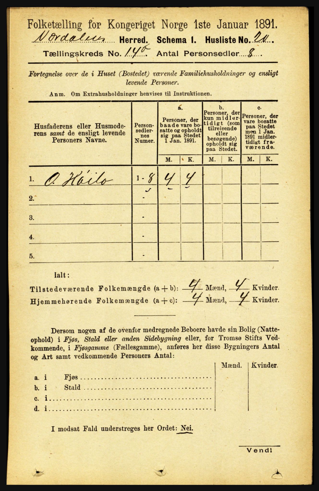 RA, Folketelling 1891 for 1721 Verdal herred, 1891, s. 7343