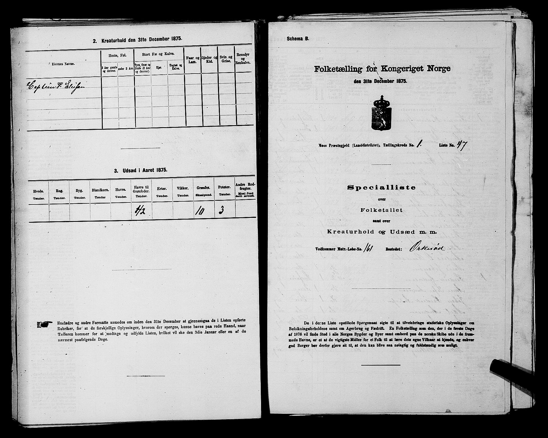 RA, Folketelling 1875 for 0194L Moss prestegjeld, Moss landsokn, 1875, s. 201