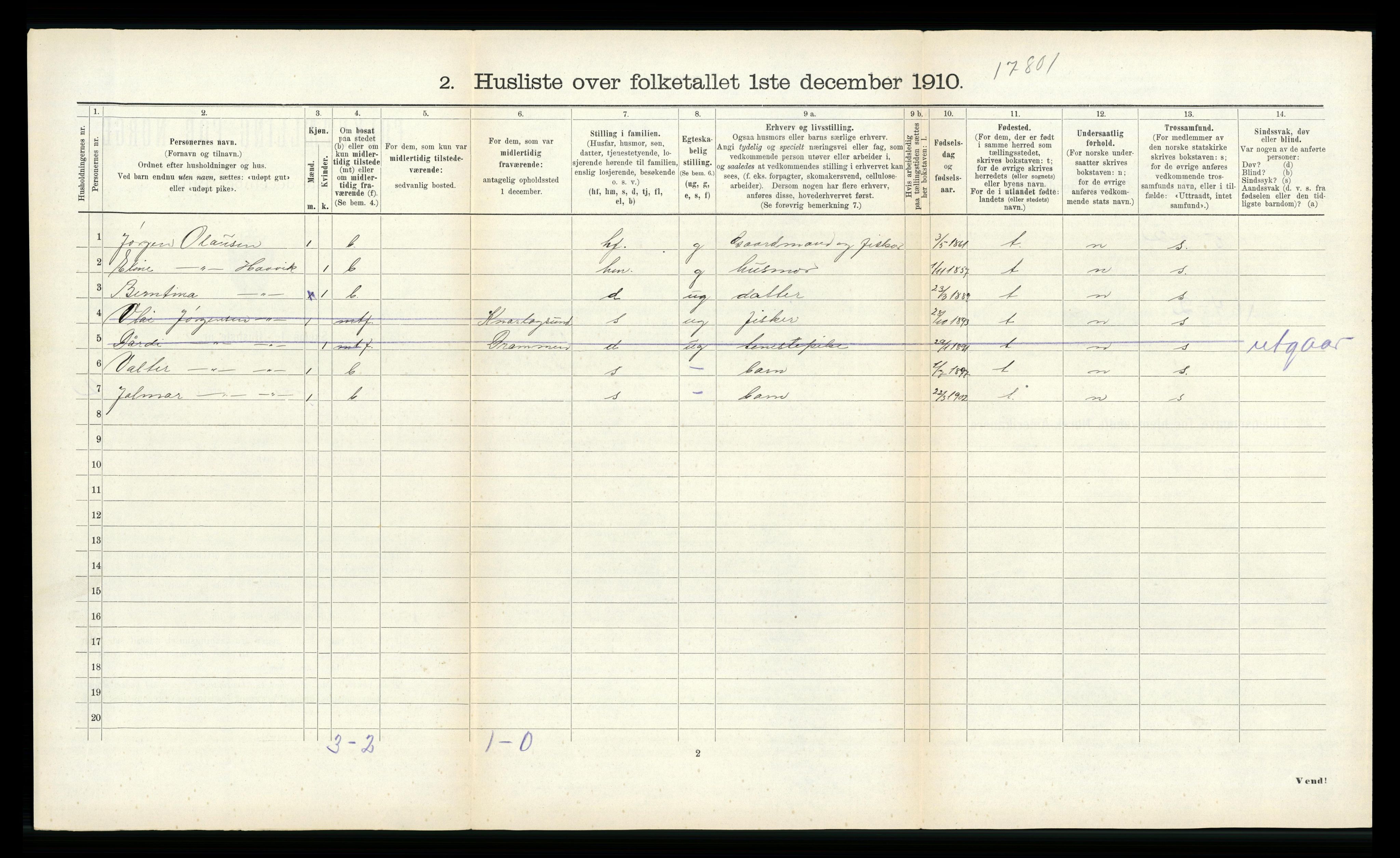 RA, Folketelling 1910 for 1619 Sør-Frøya herred, 1910, s. 213